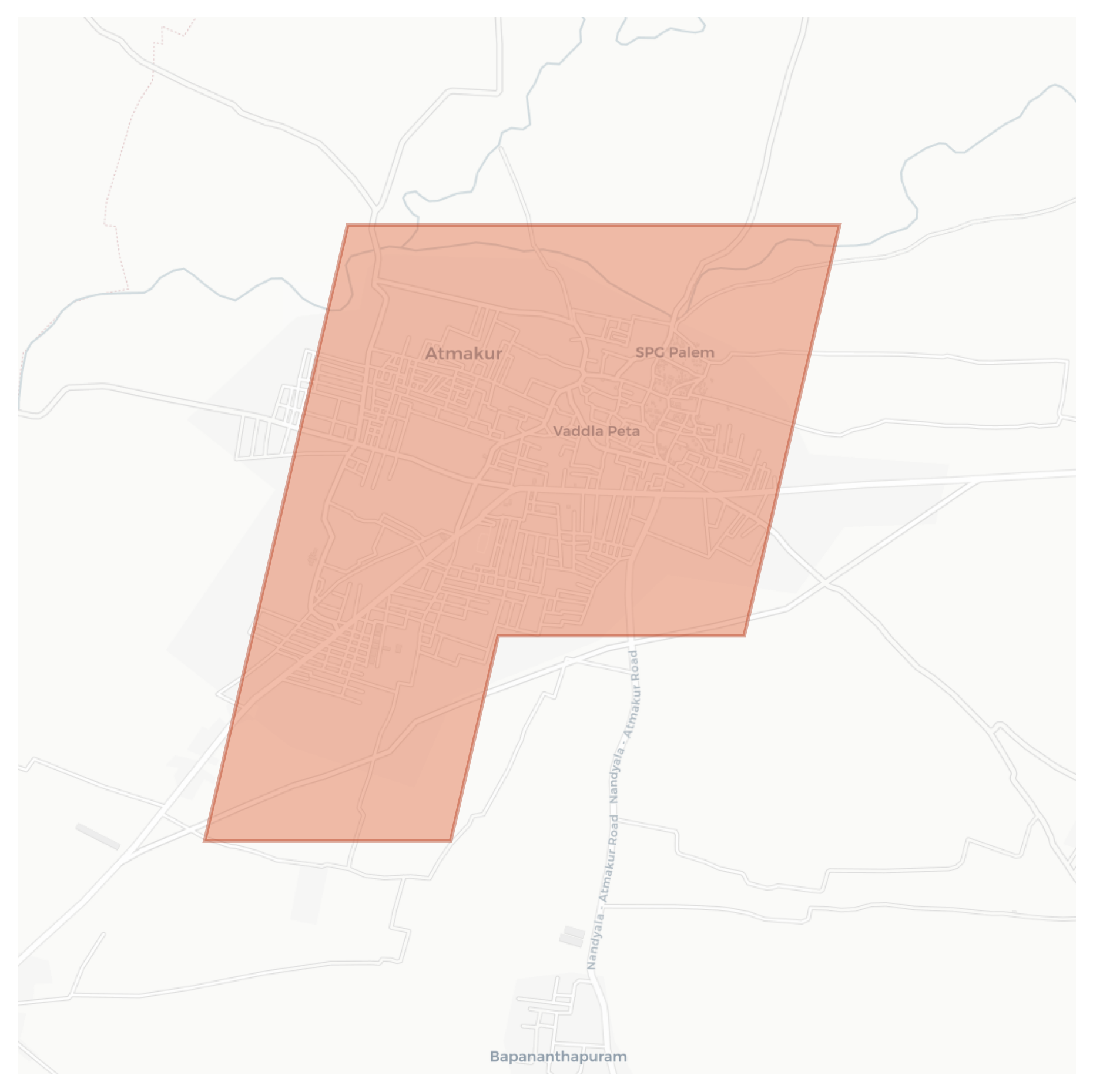 Atmakur geographic map