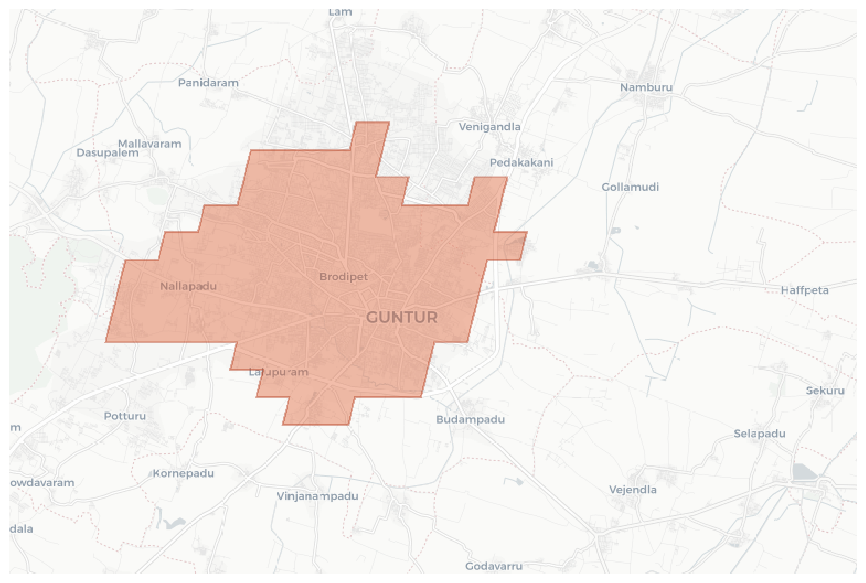 Guntur geographic map