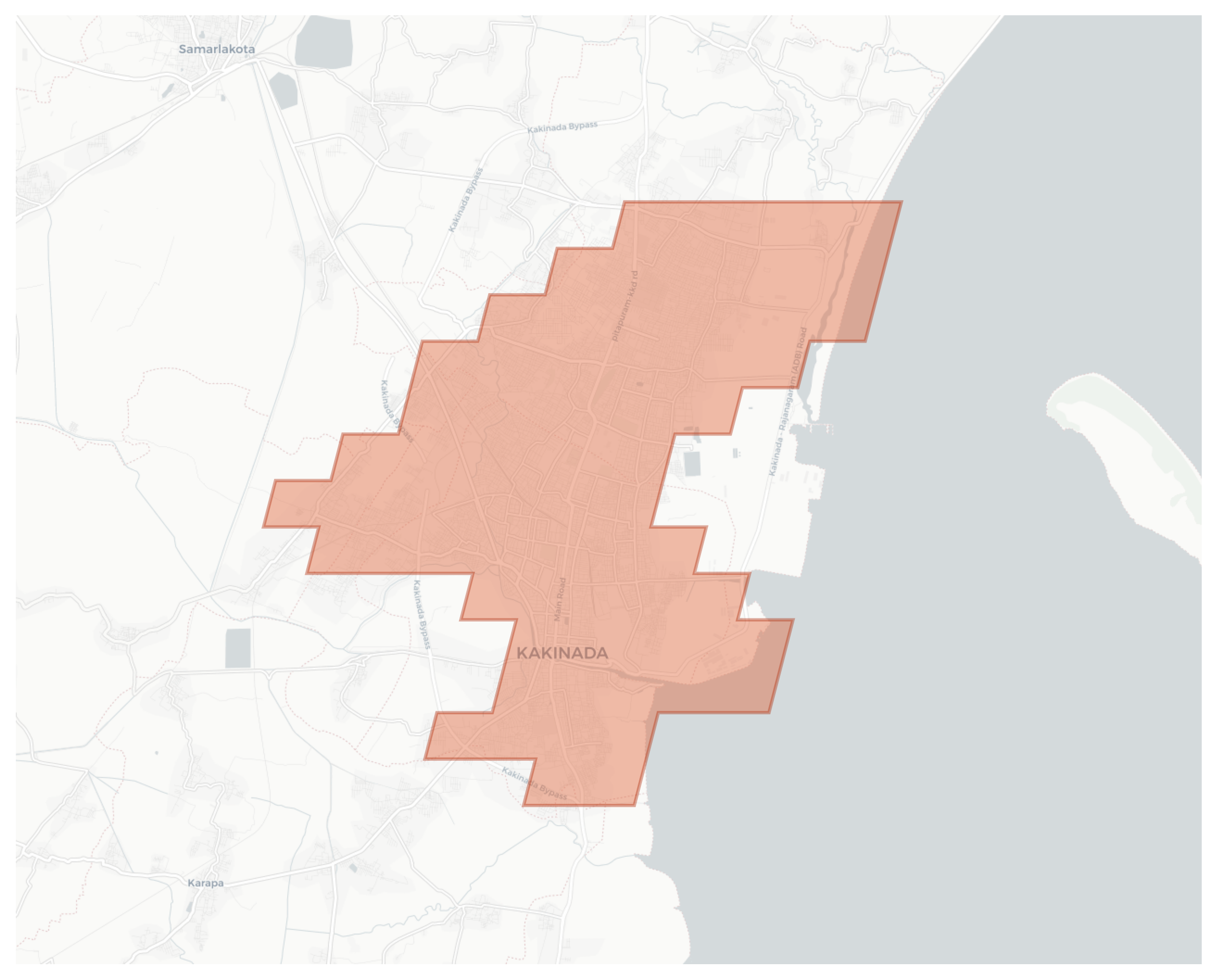 Kakinada geographic map