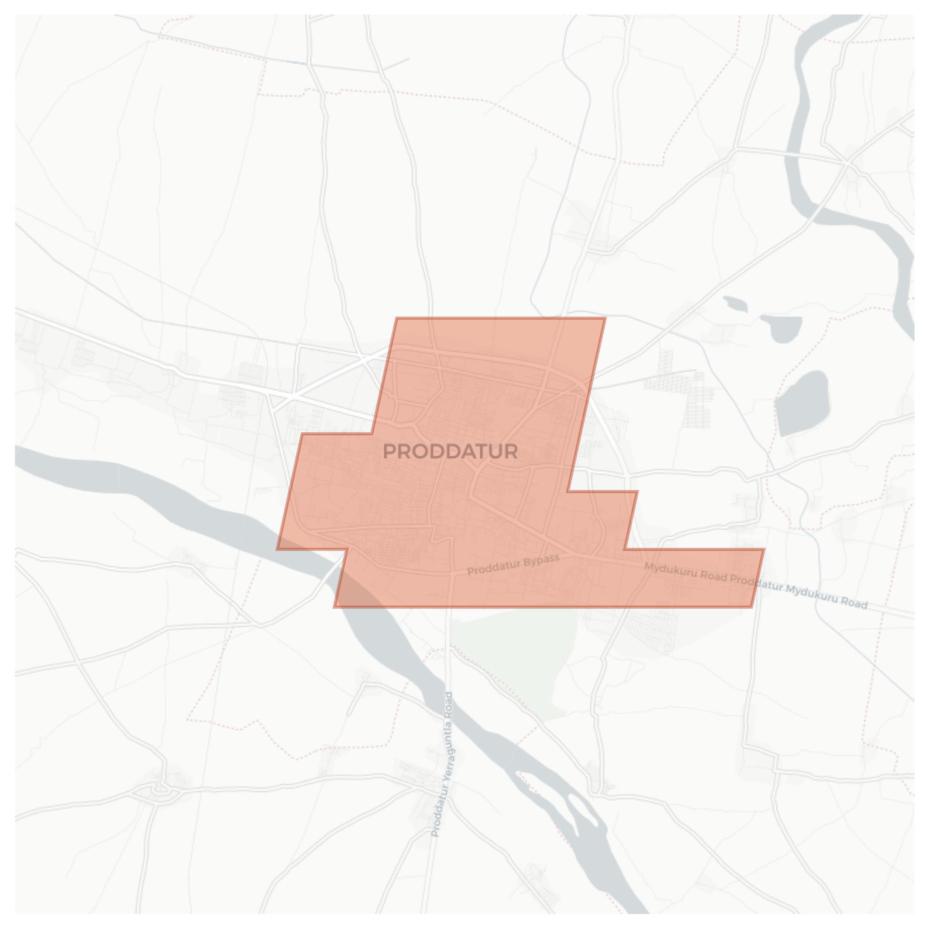 Proddatur geographic map