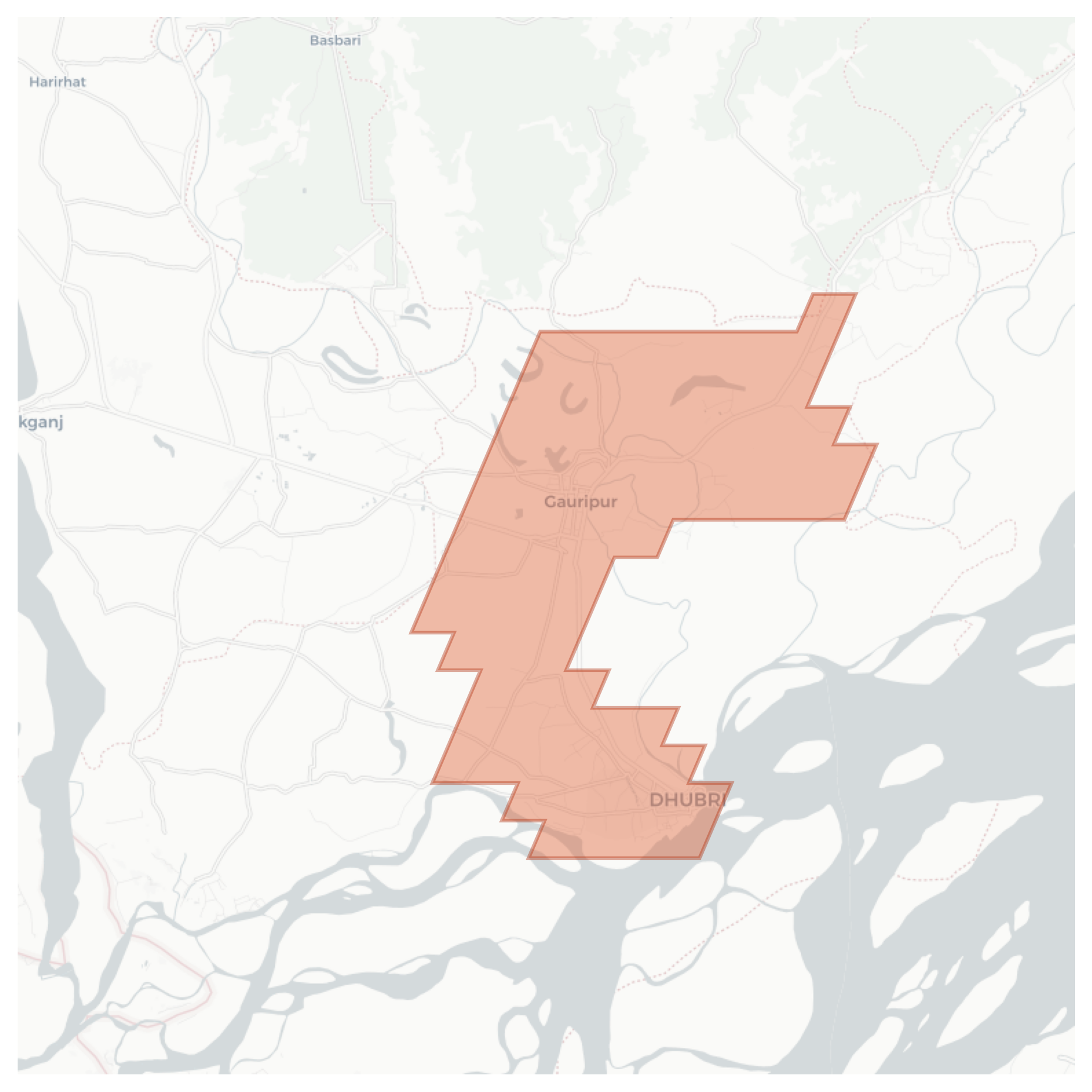 Dhubri geographic map