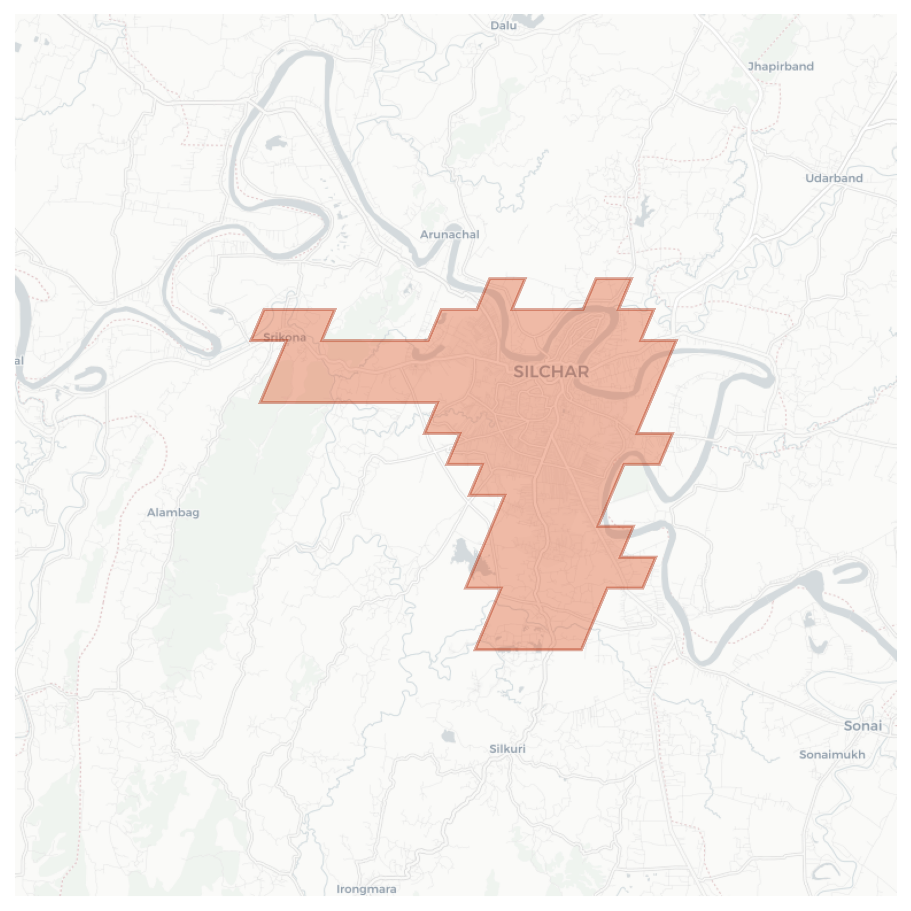 Silchar geographic map