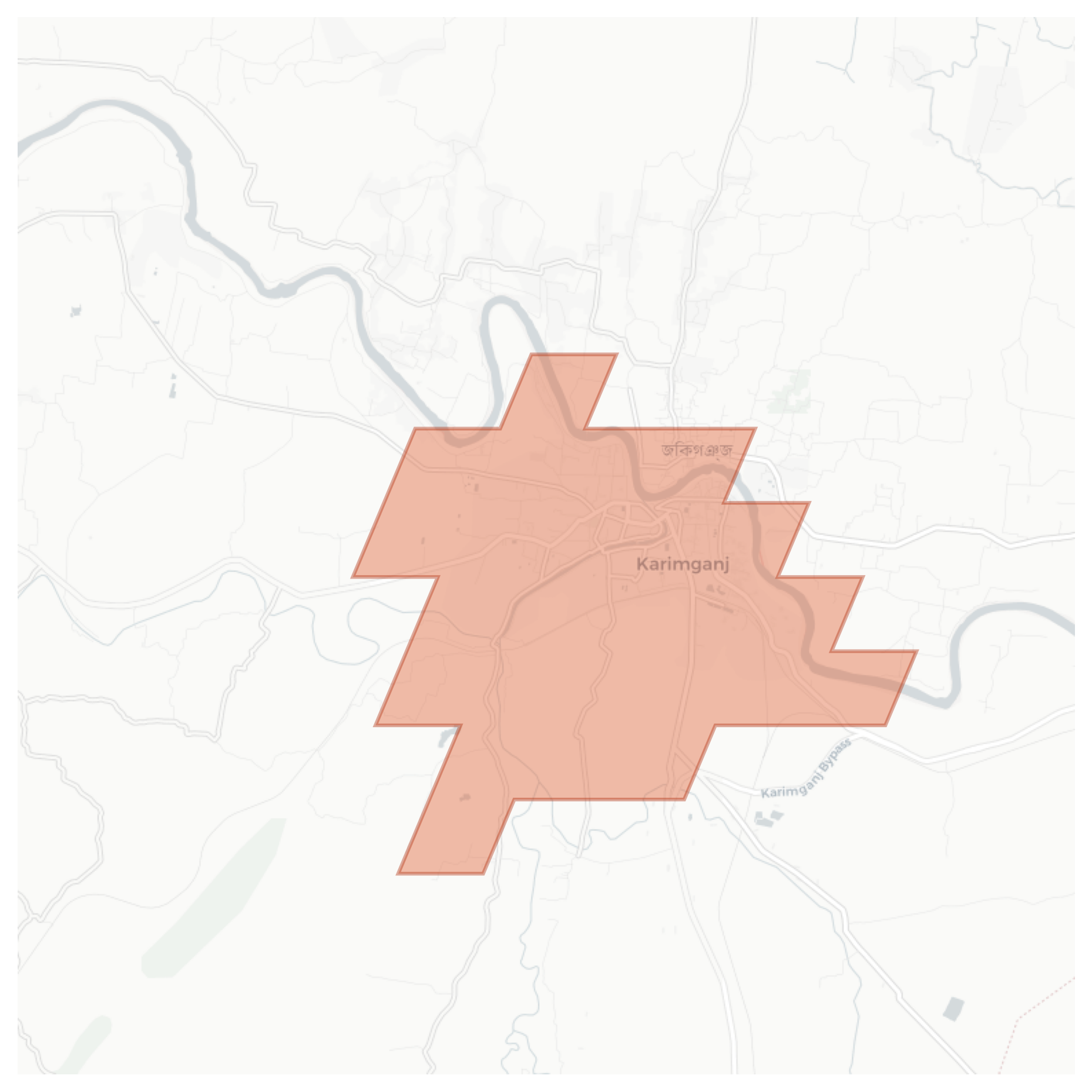 Zakiganj geographic map