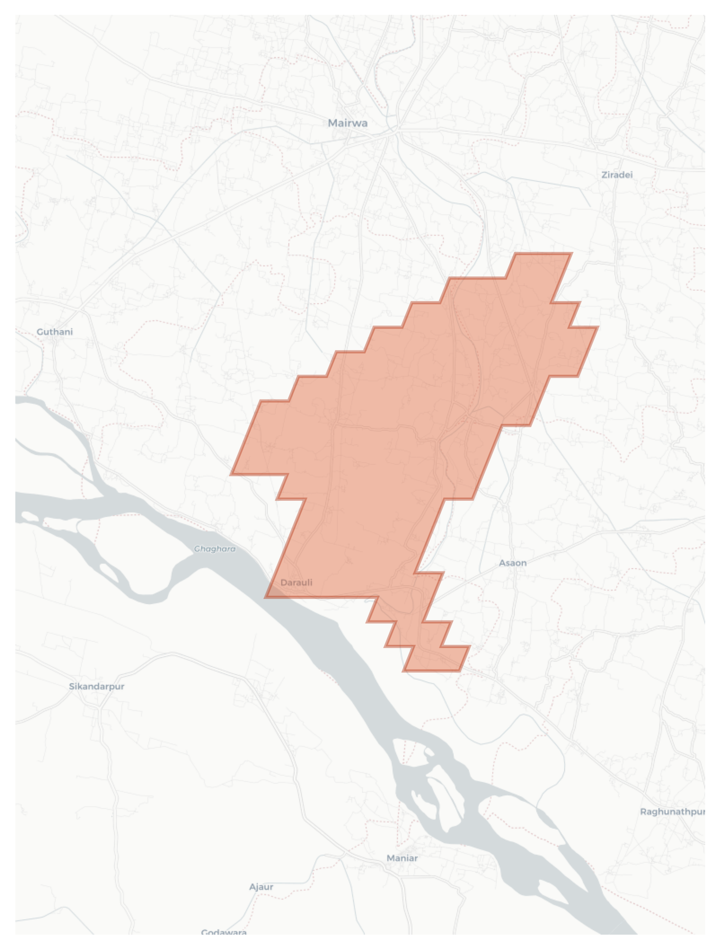Darauli geographic map
