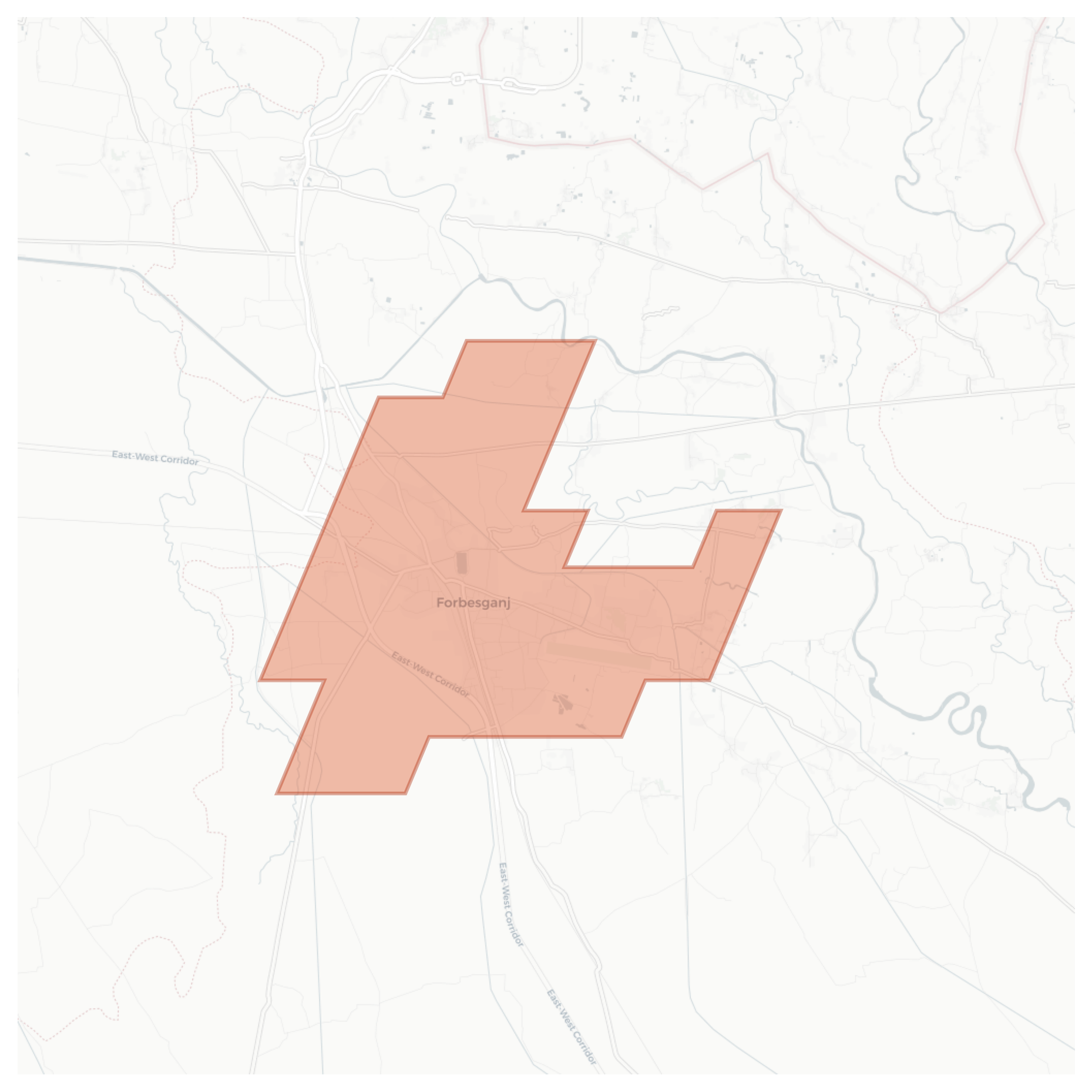 Forbesganj geographic map