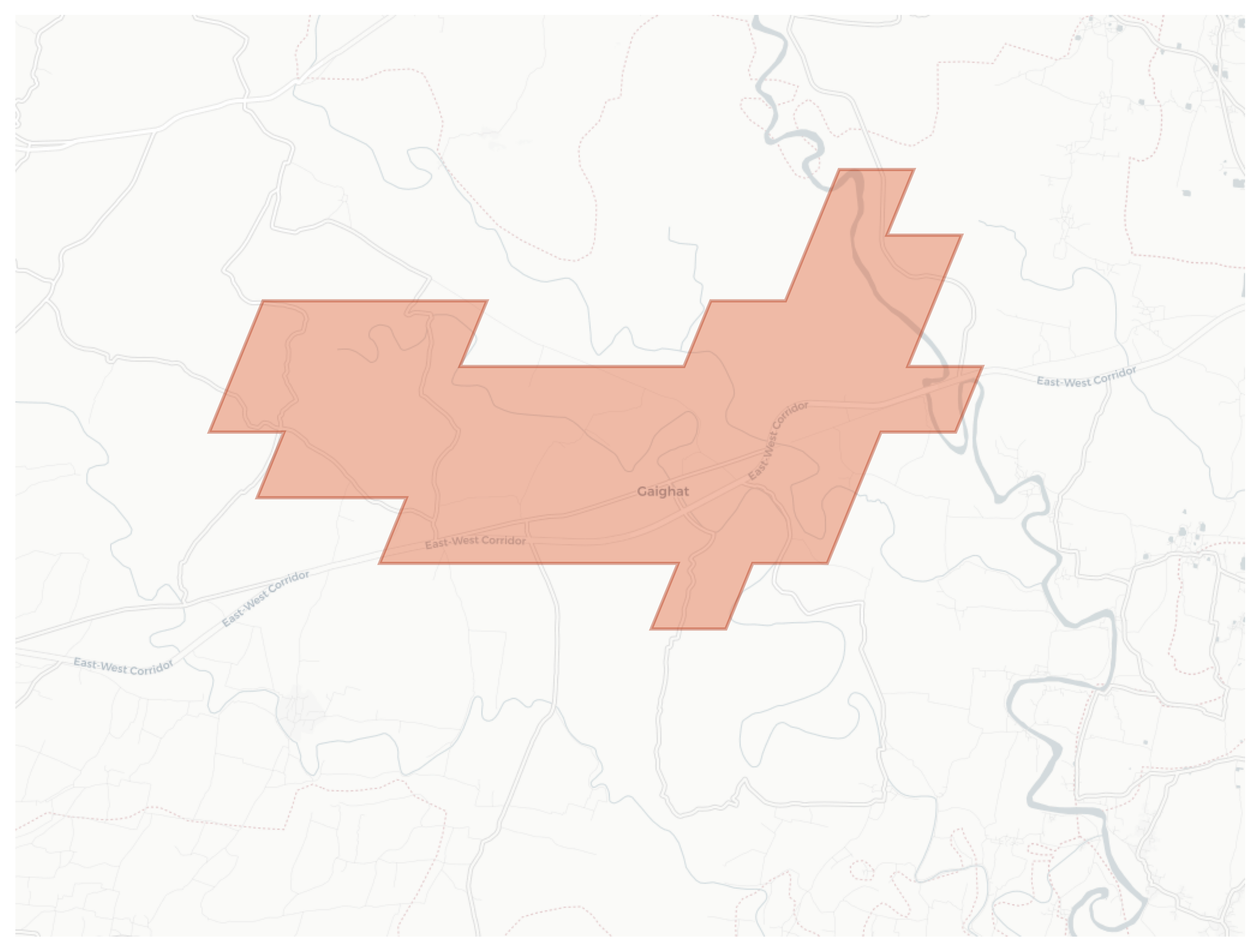Gaighat geographic map