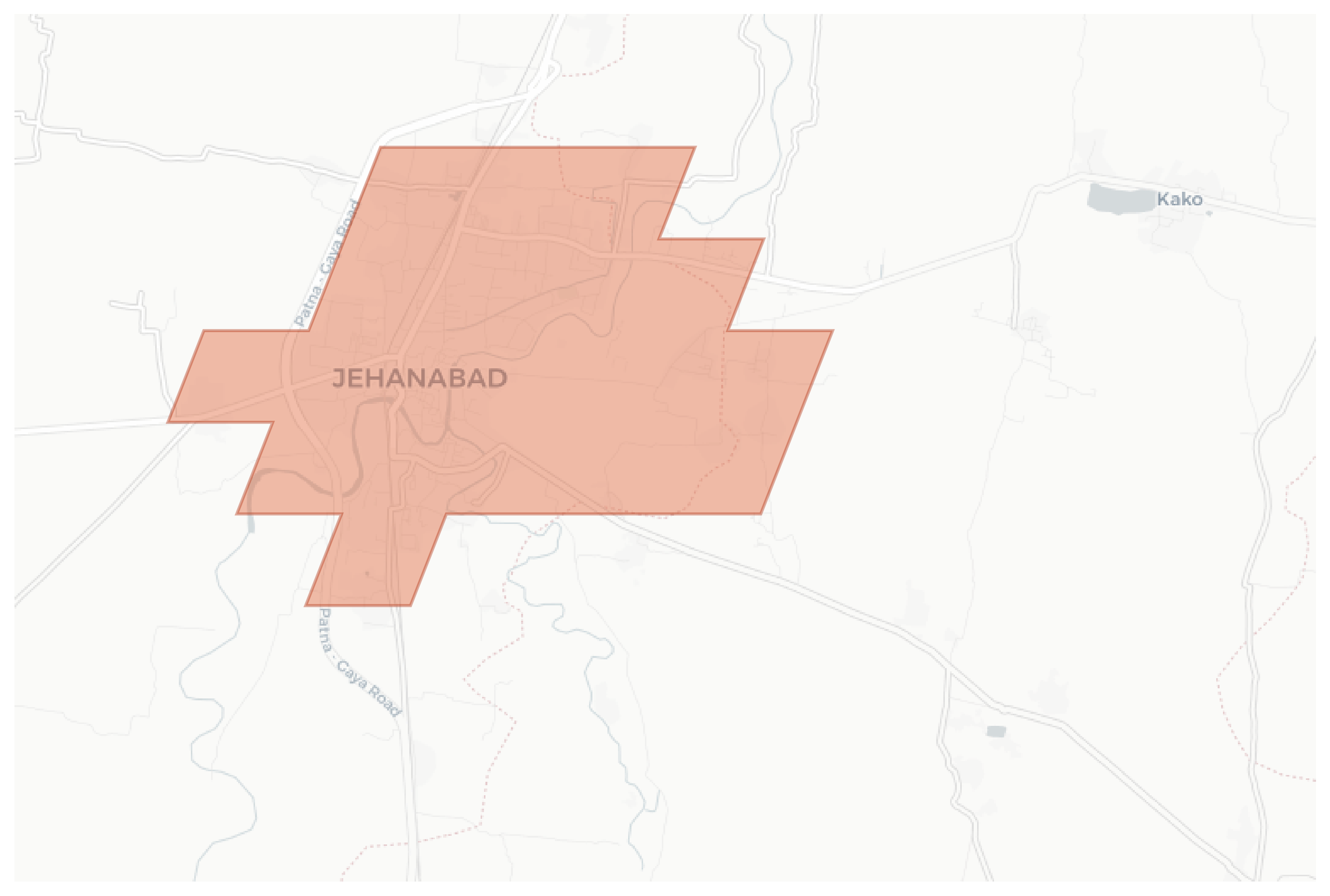 Jehanabad geographic map