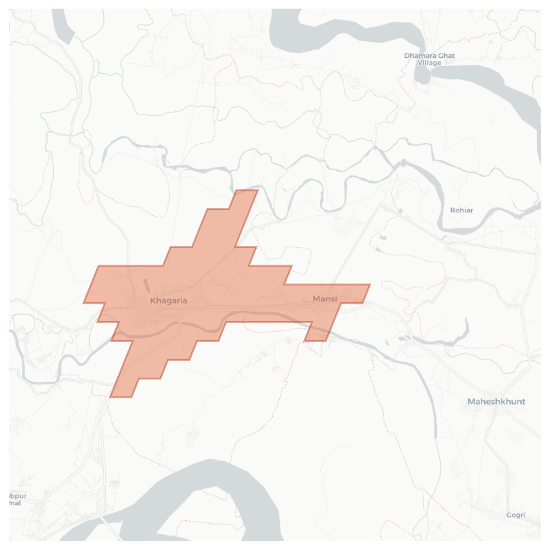 Khagaria geographic map