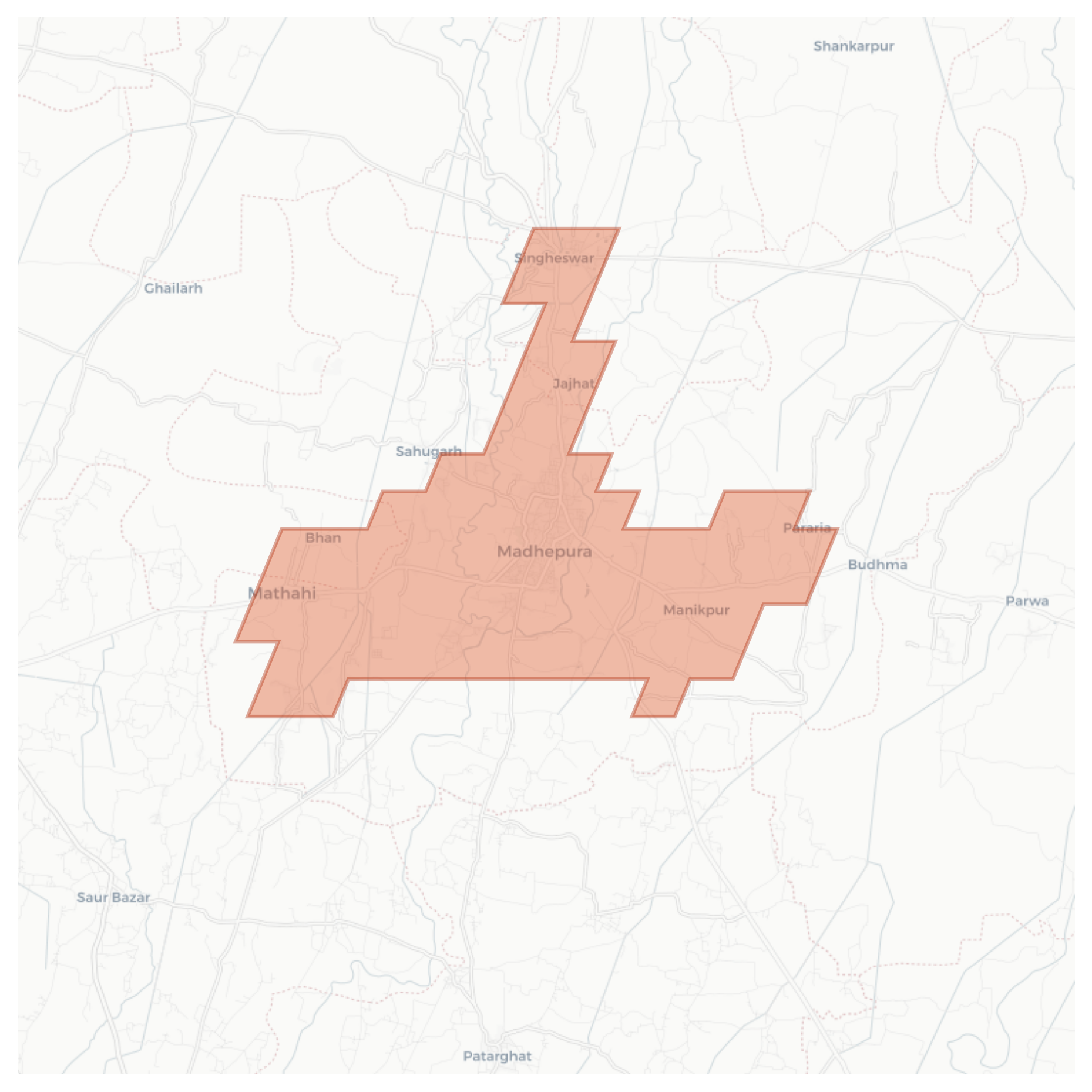 Madhepura geographic map