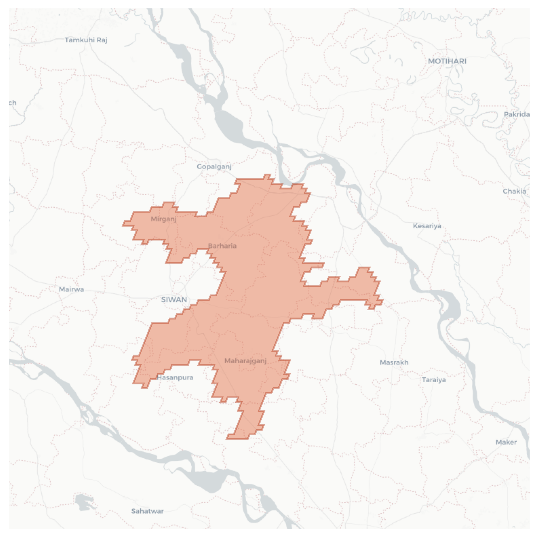 Maharajganj geographic map