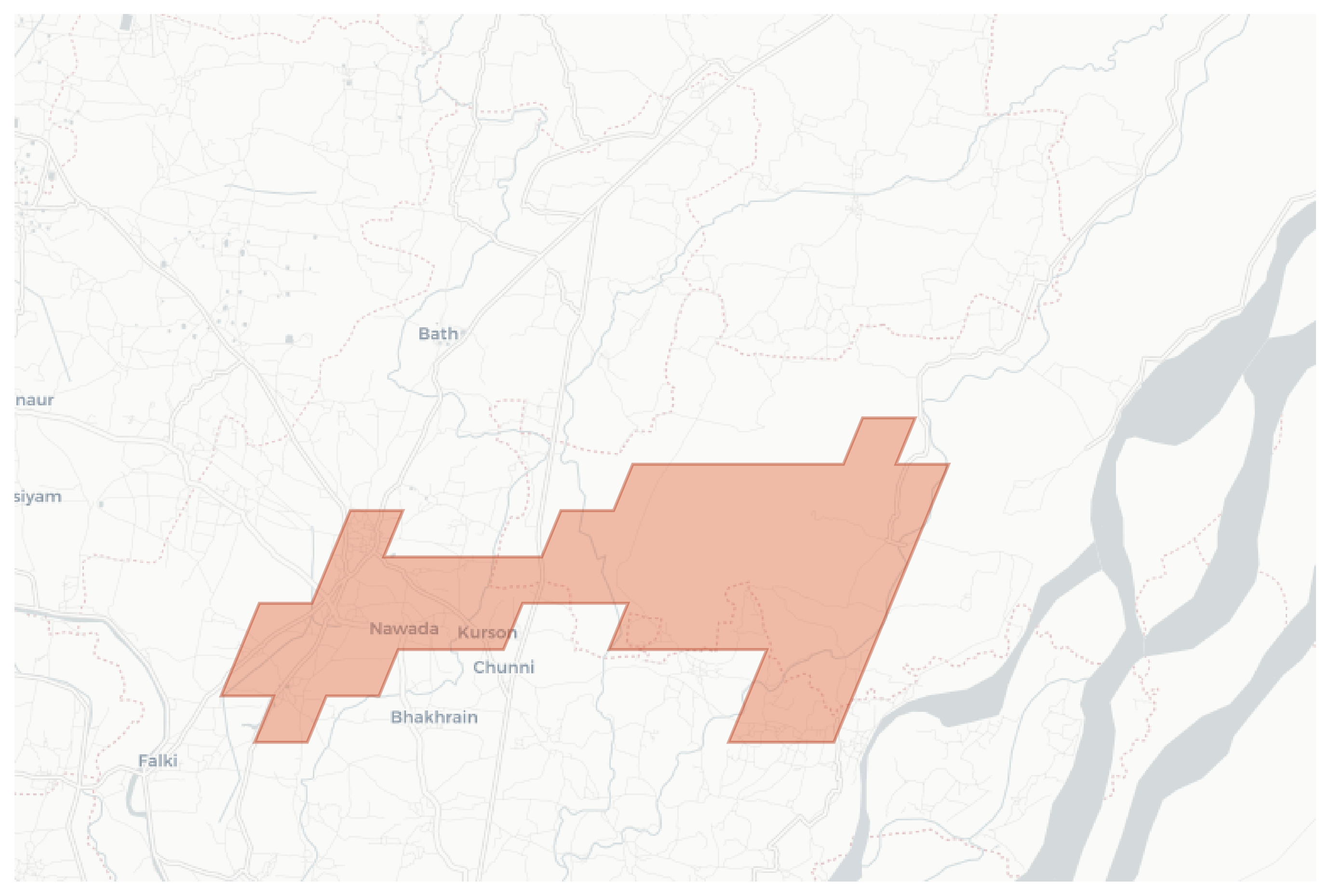 Nawada geographic map