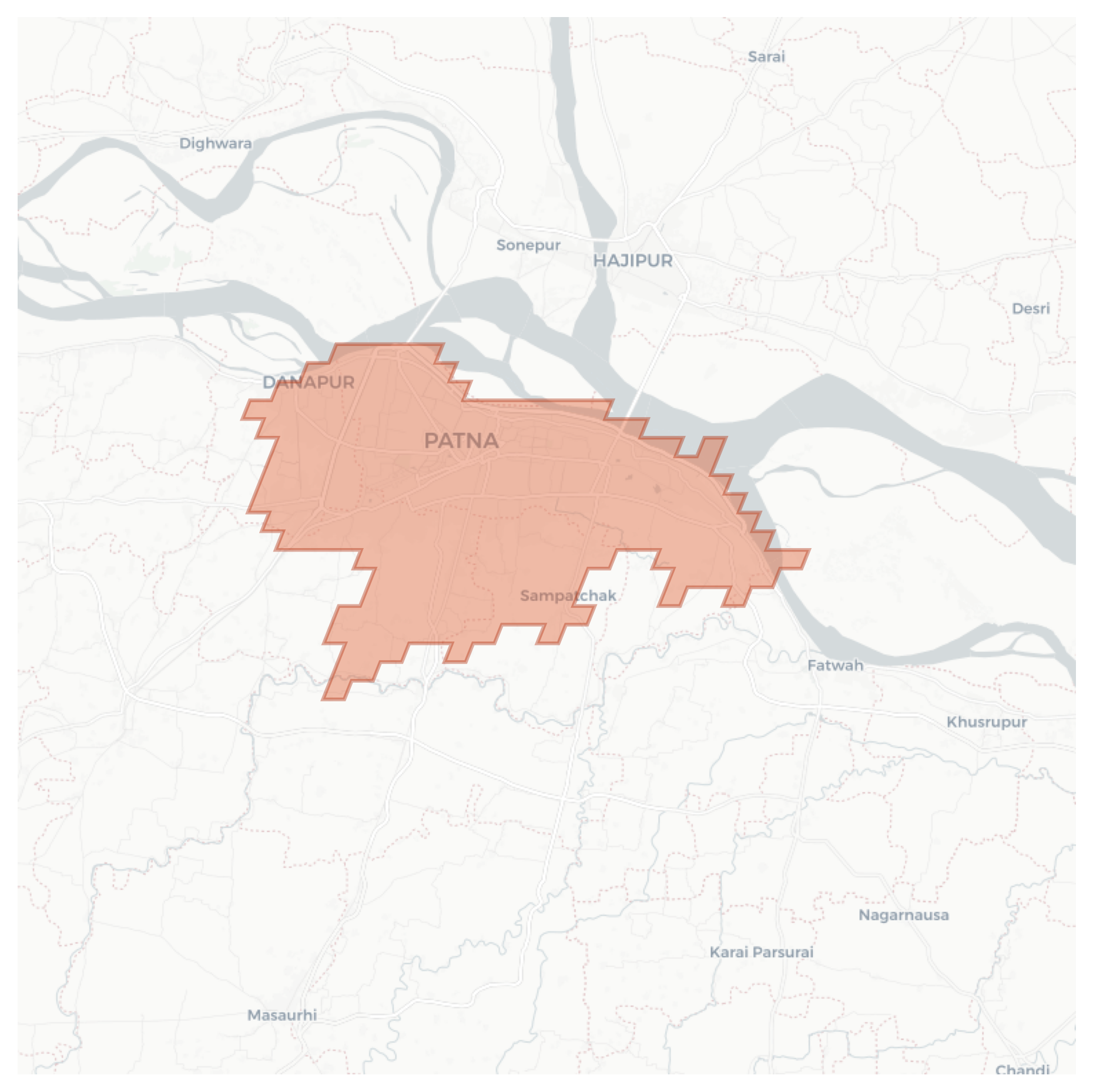Patna geographic map