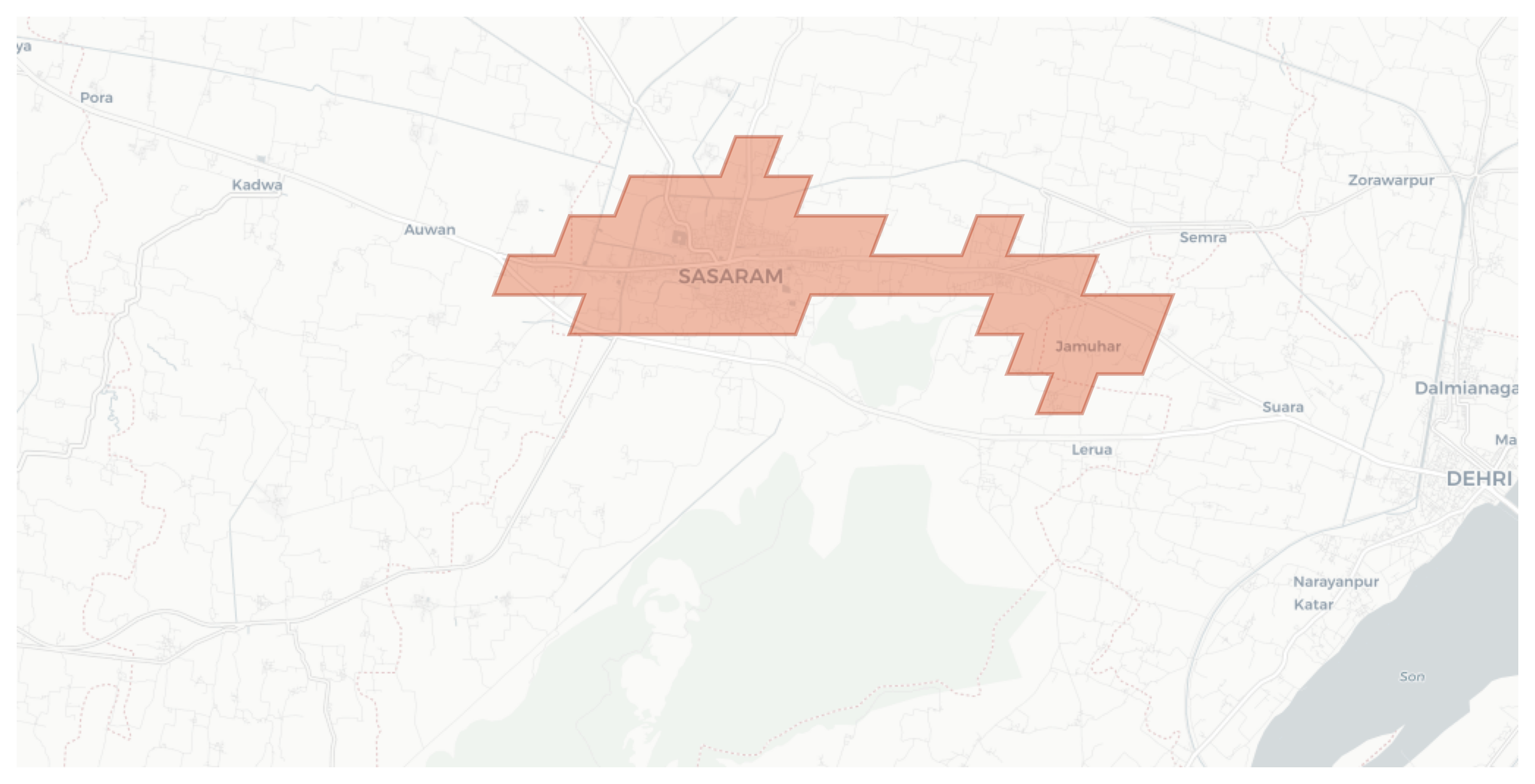 Sasaram geographic map
