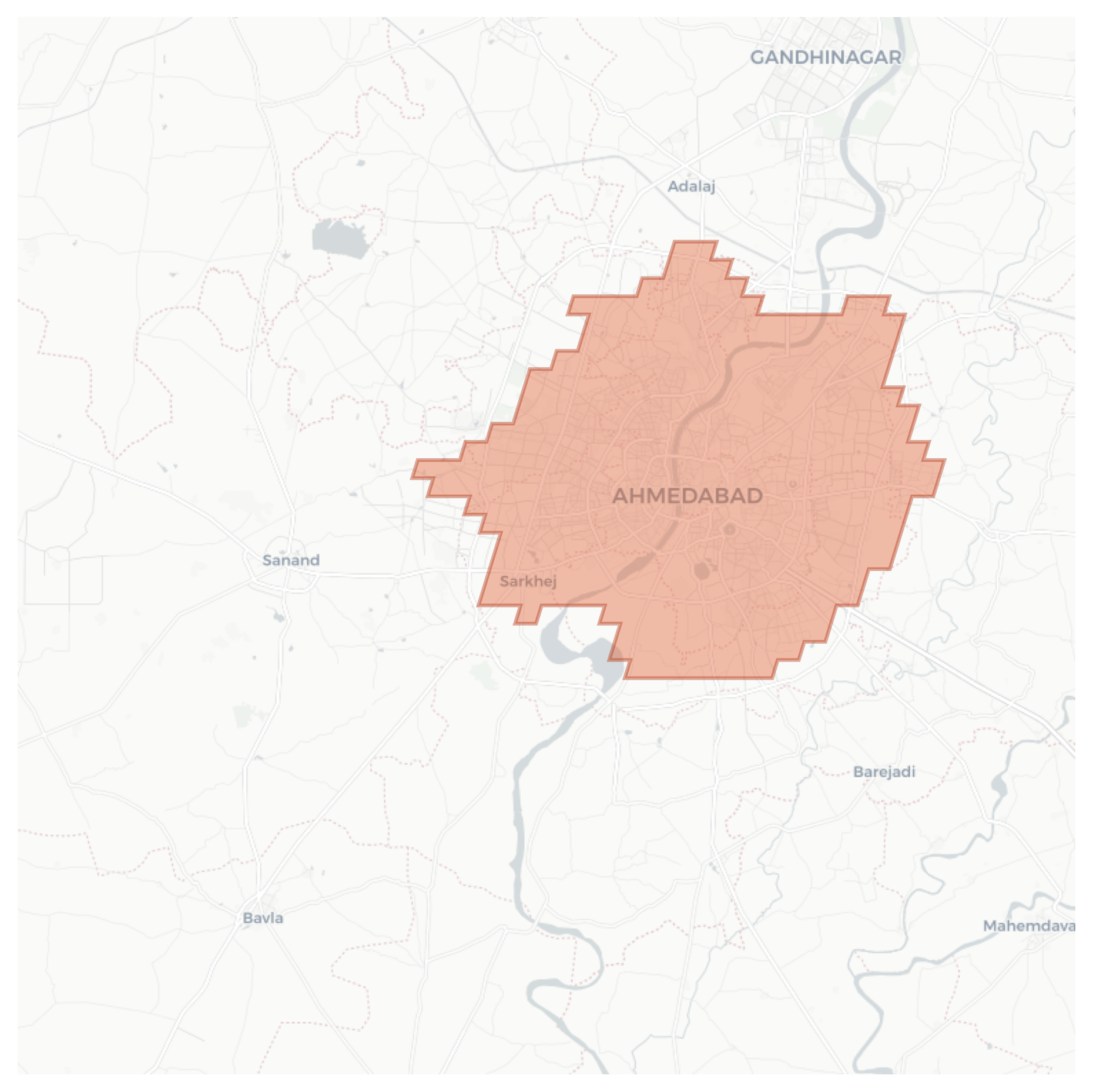 Ahmedabad geographic map