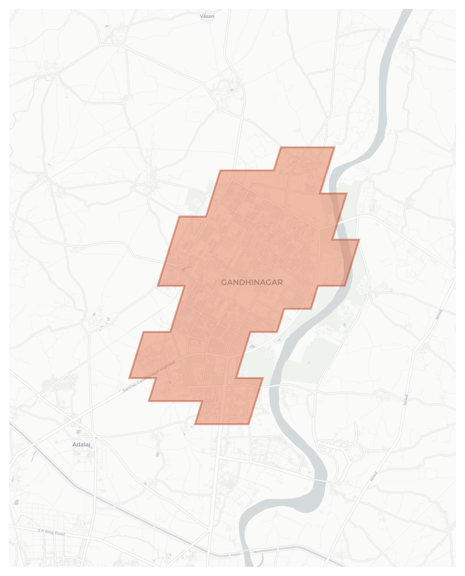Gandhinagar geographic map