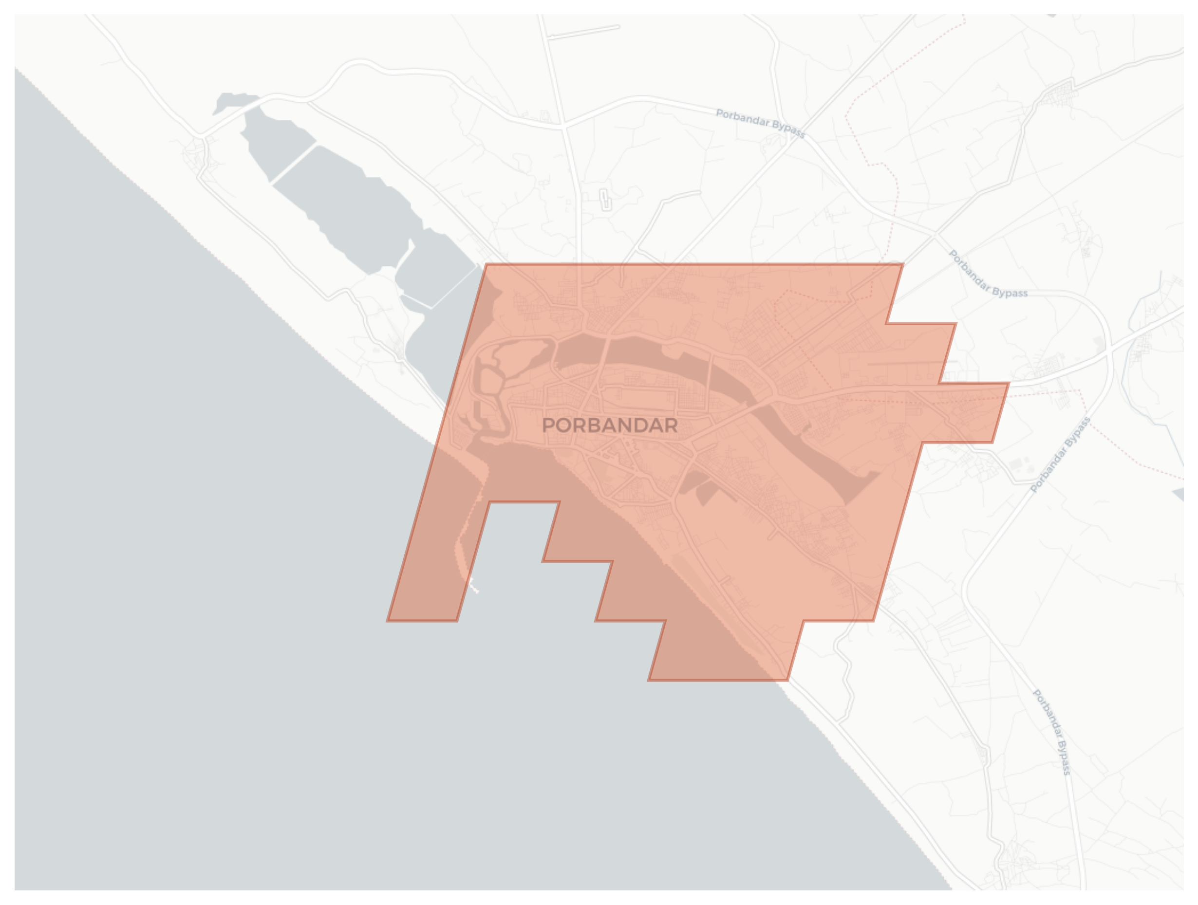 Porbandar geographic map