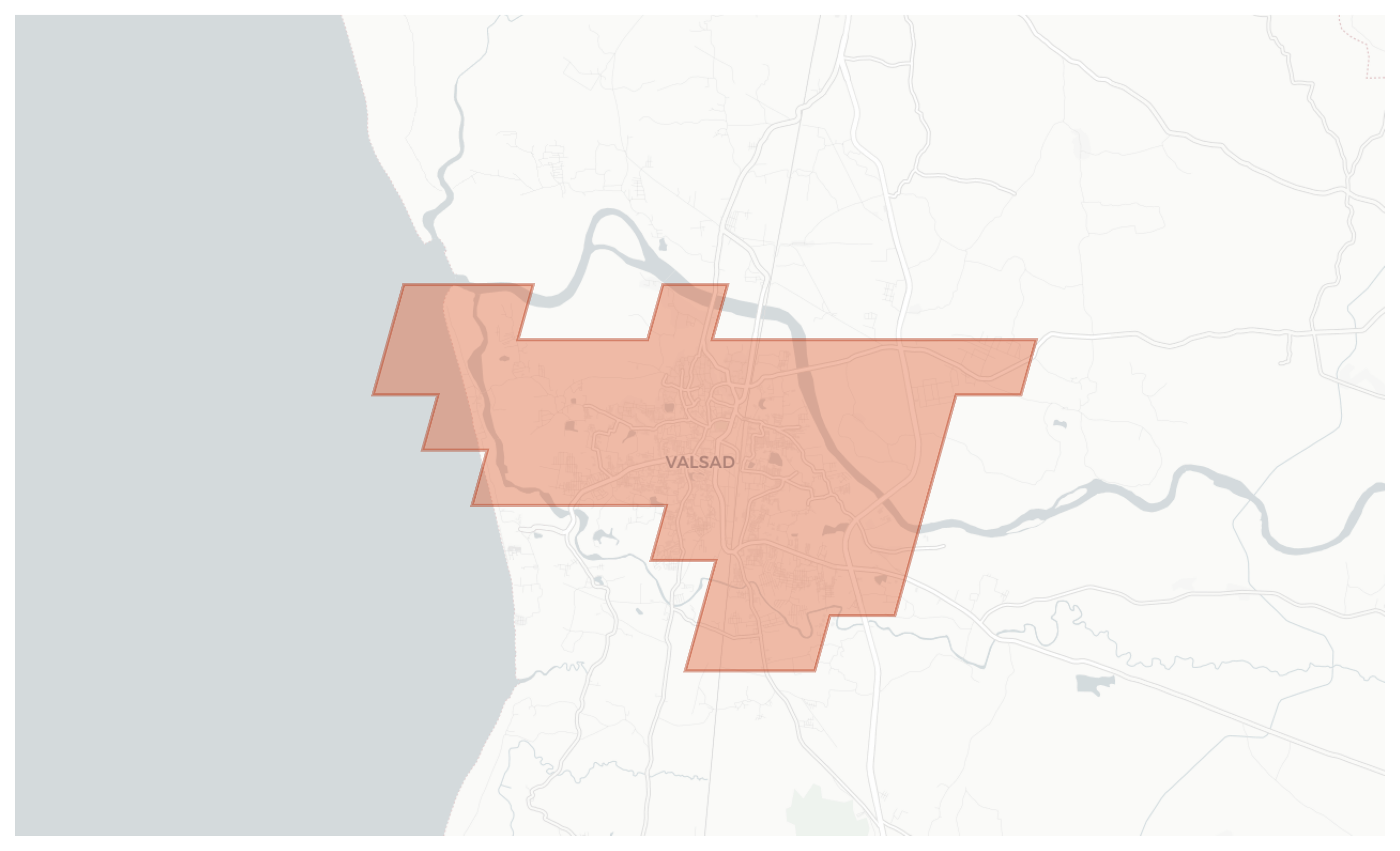 Valsad geographic map