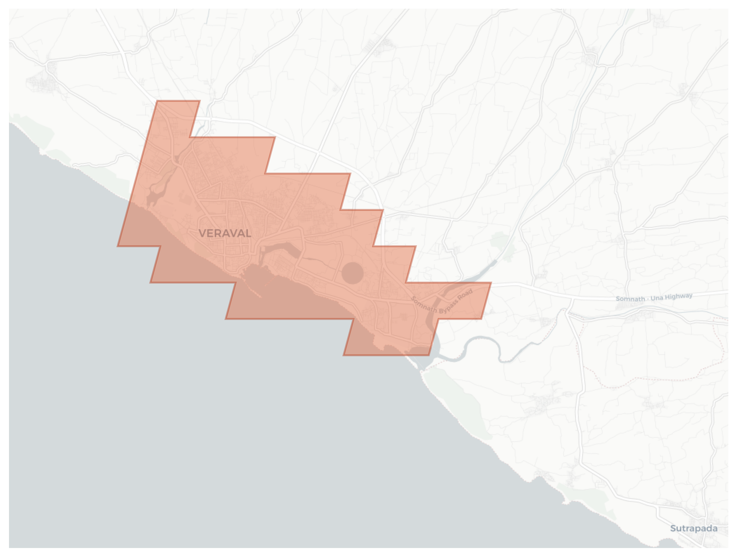 Veraval geographic map