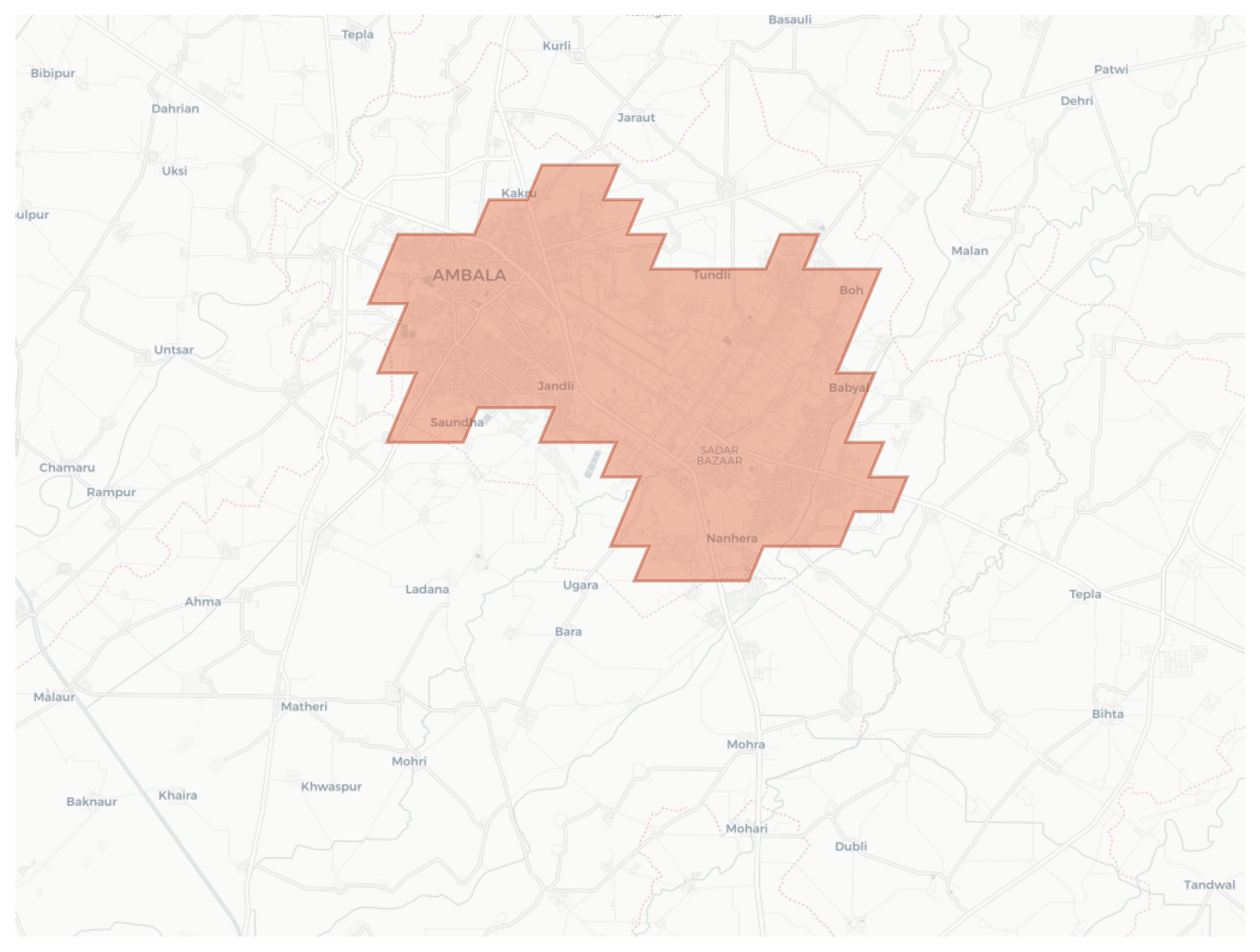 Ambala geographic map