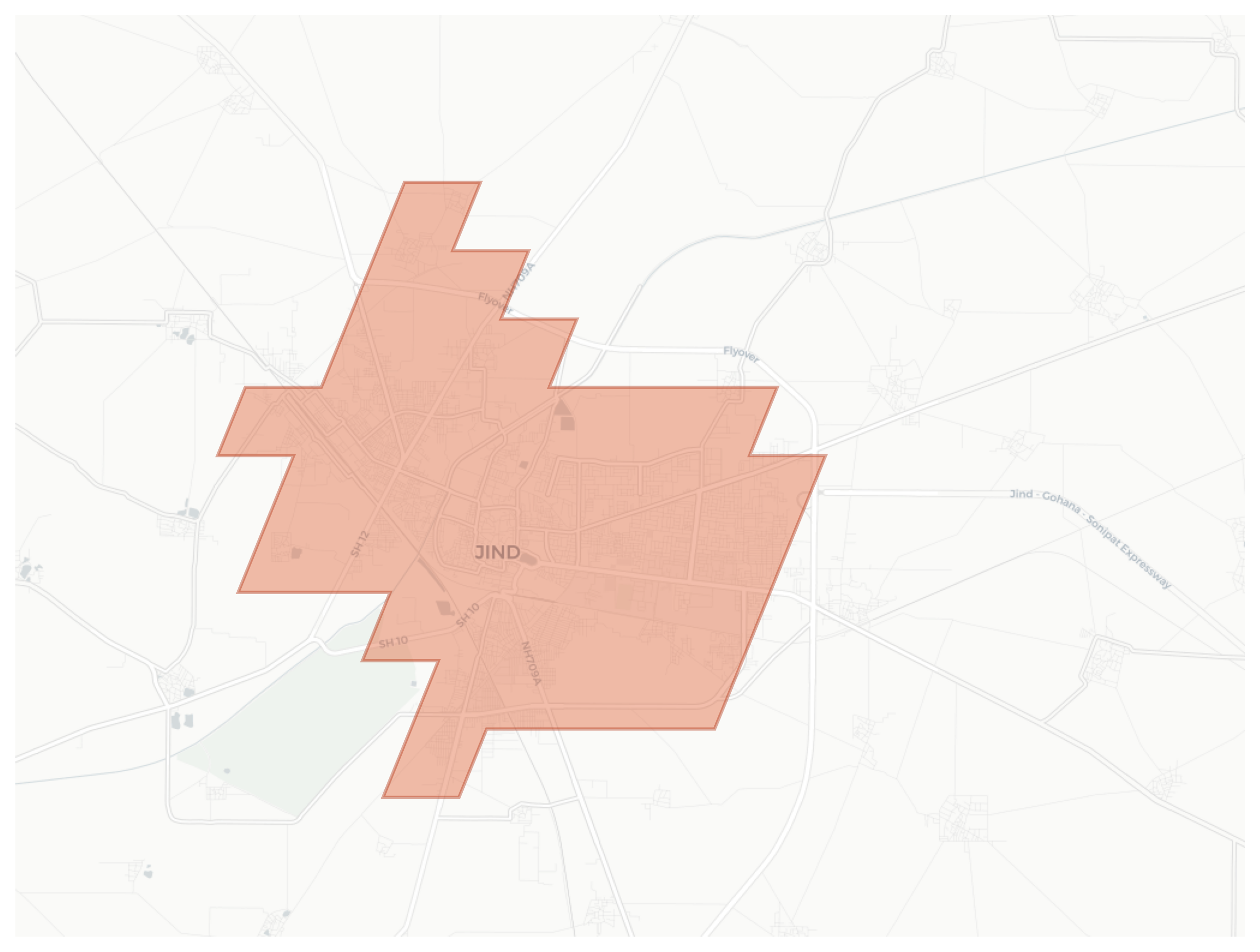 Jind geographic map