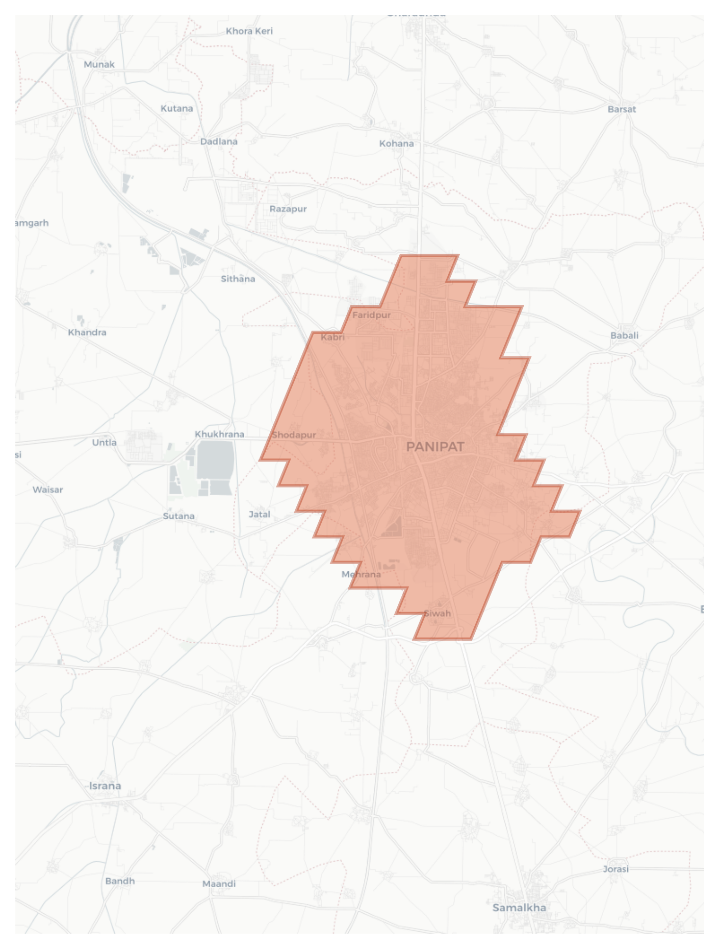 Panipat geographic map