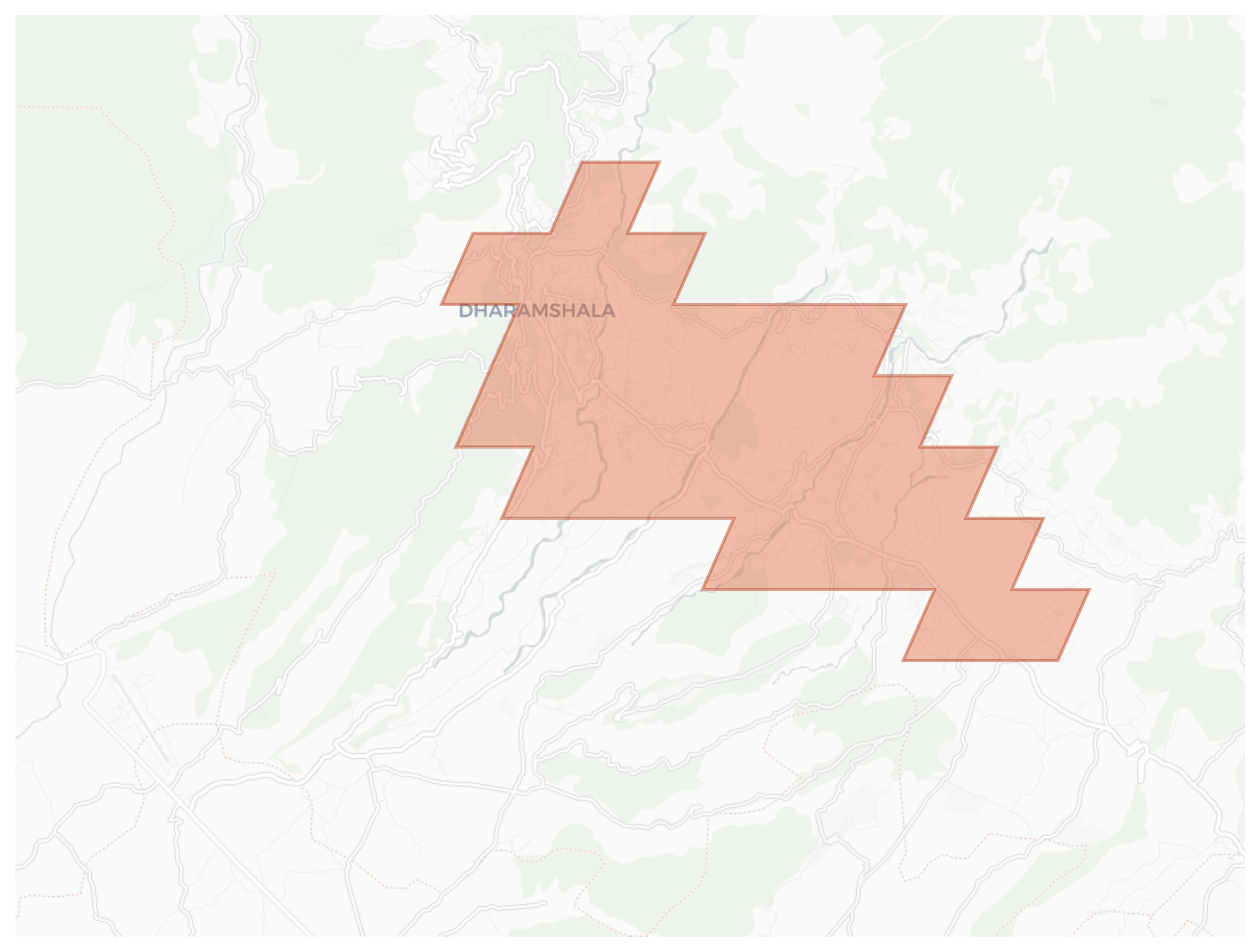 Dharamshala geographic map