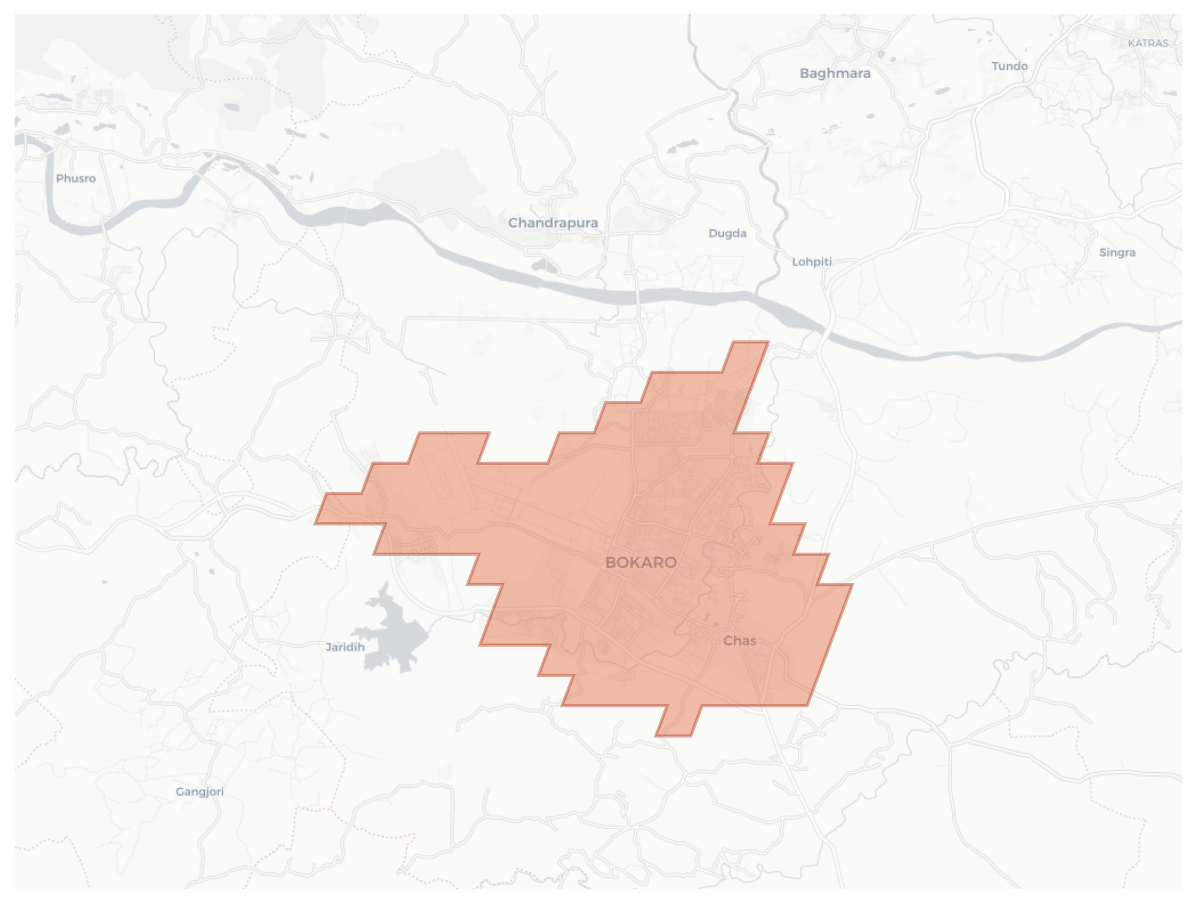 Bokaro geographic map