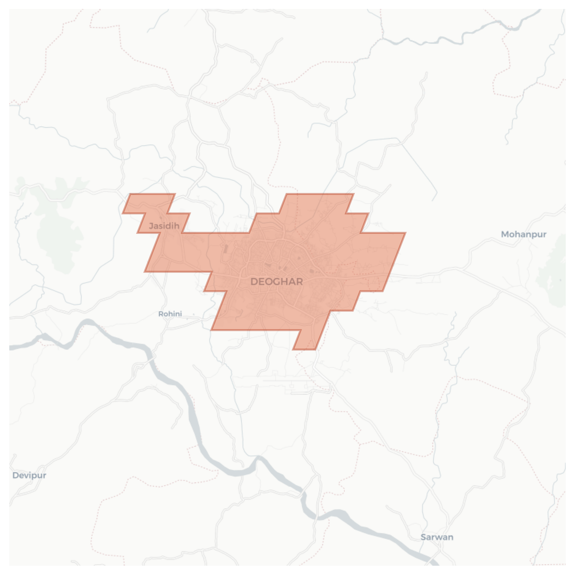 Deoghar geographic map