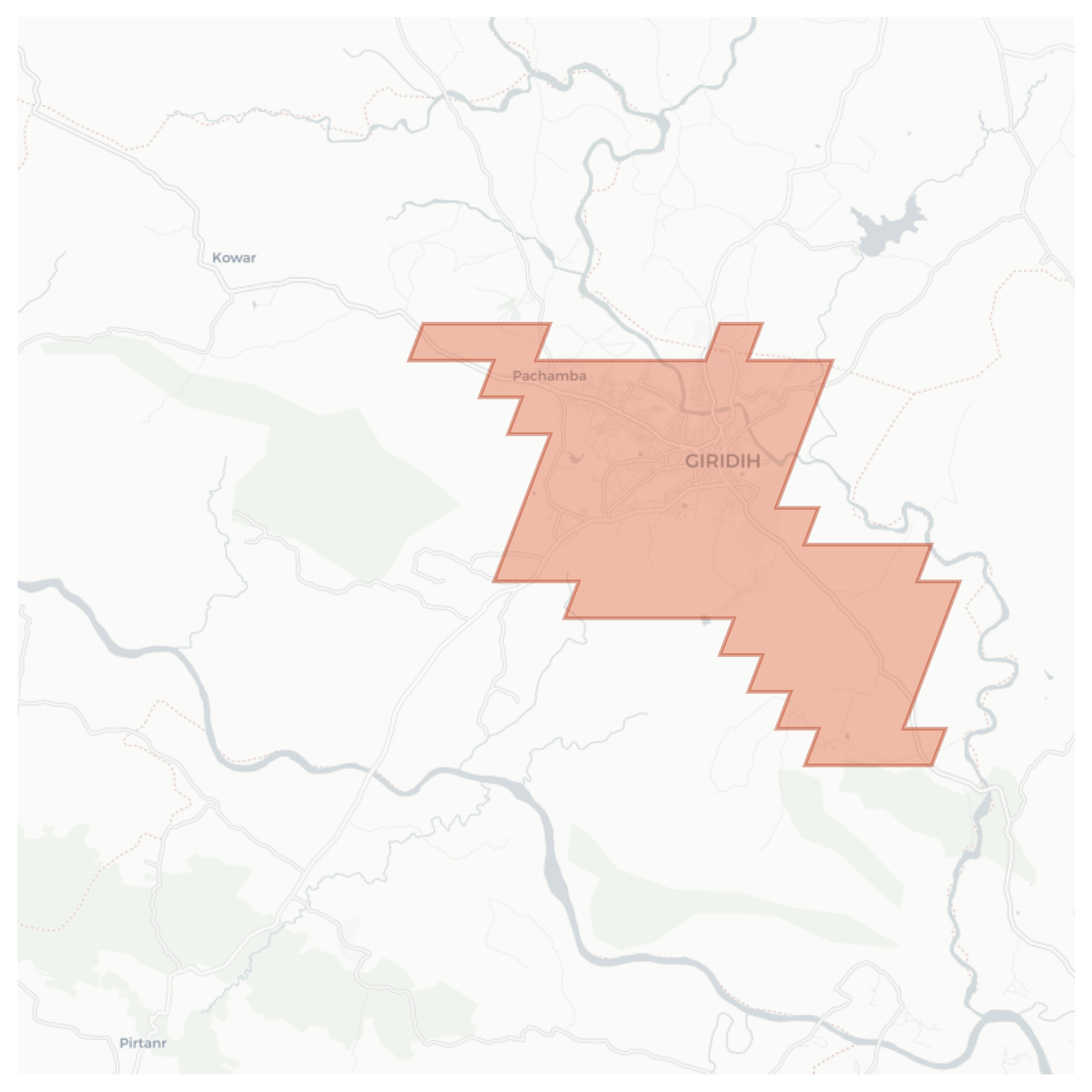 Giridih geographic map