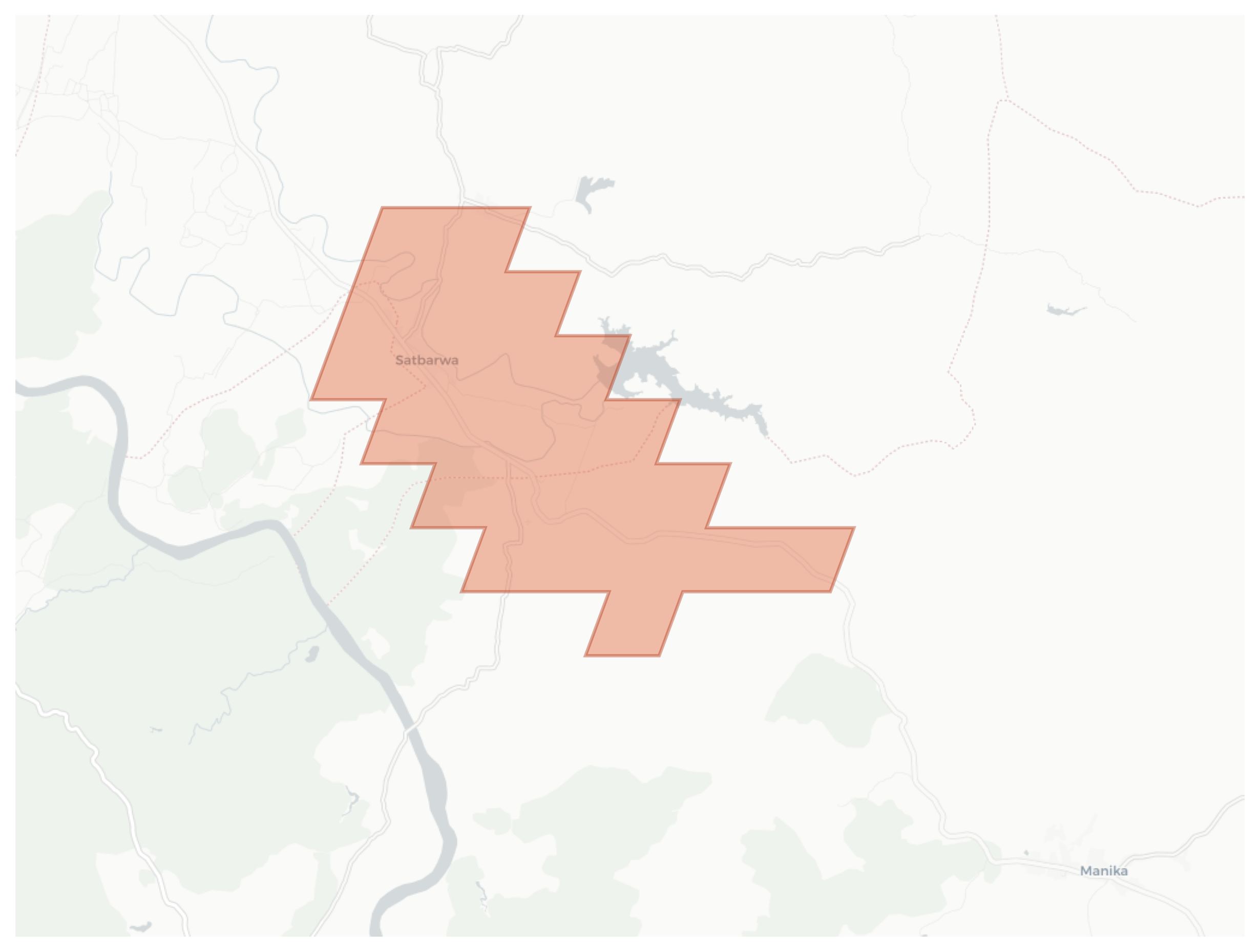 Satbarwa geographic map