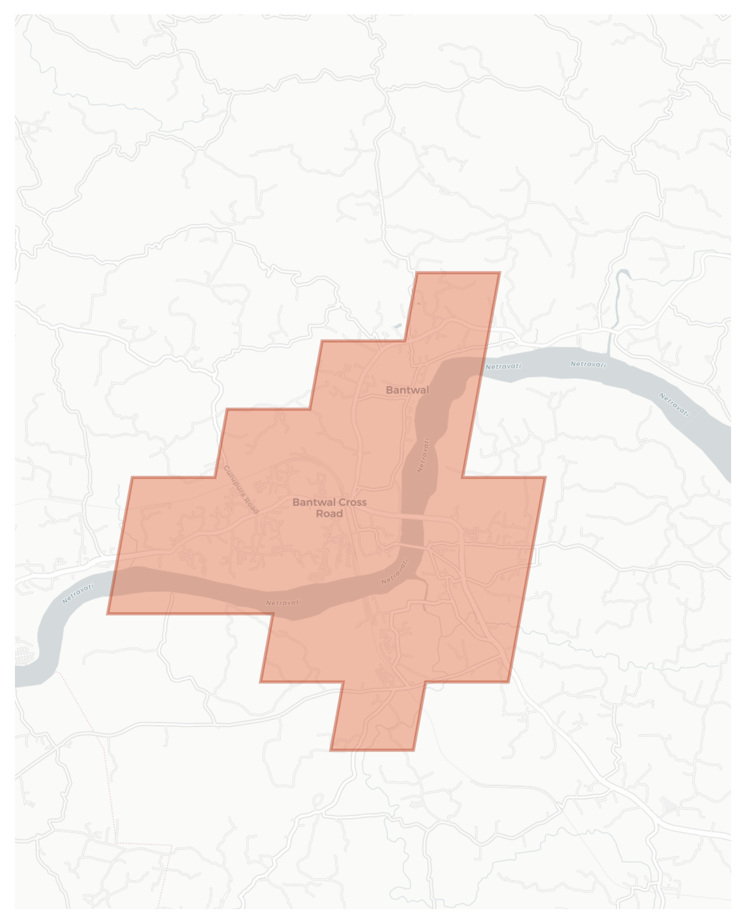 Bantwal Cross Road geographic map