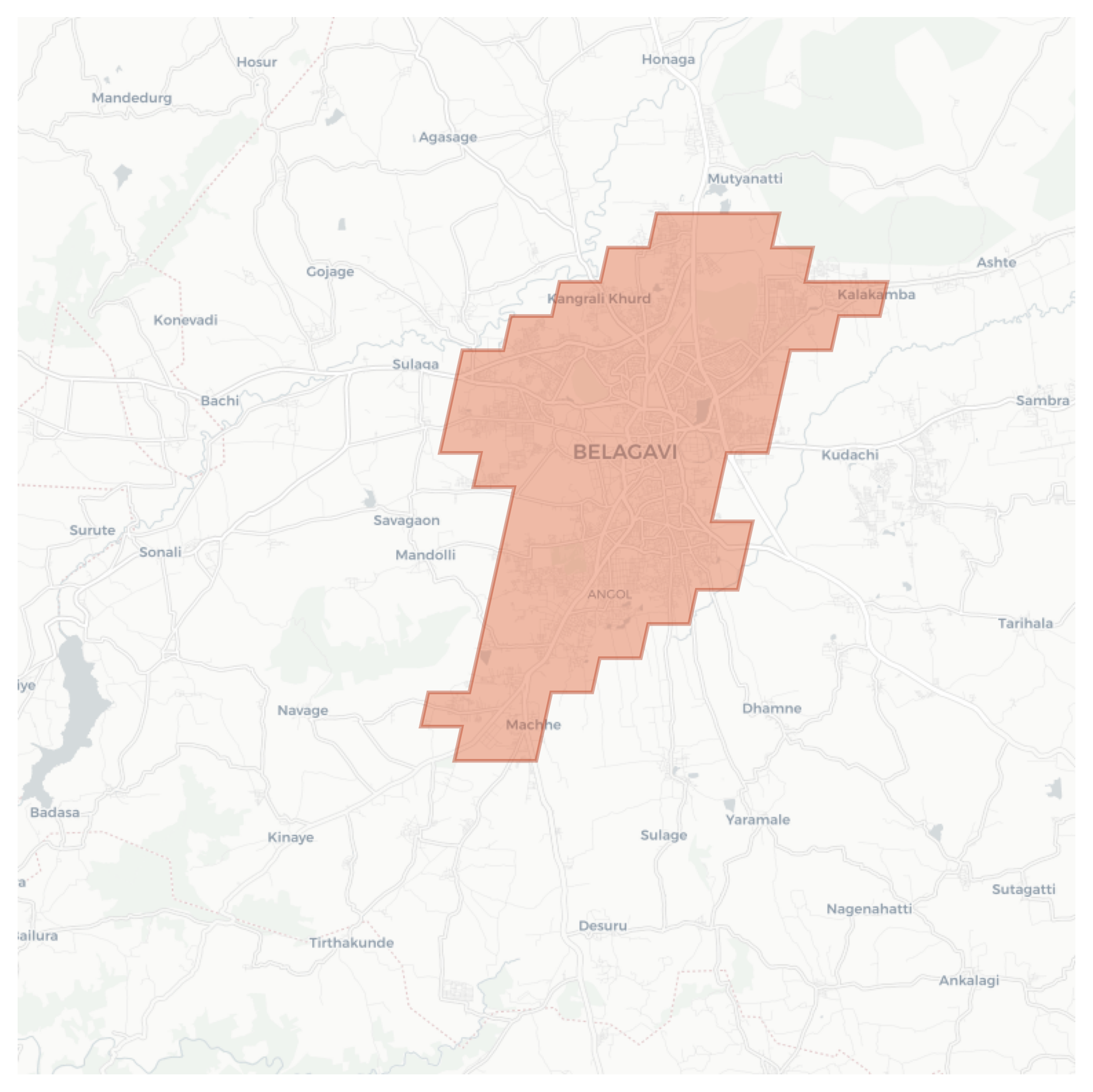 Belagavi geographic map