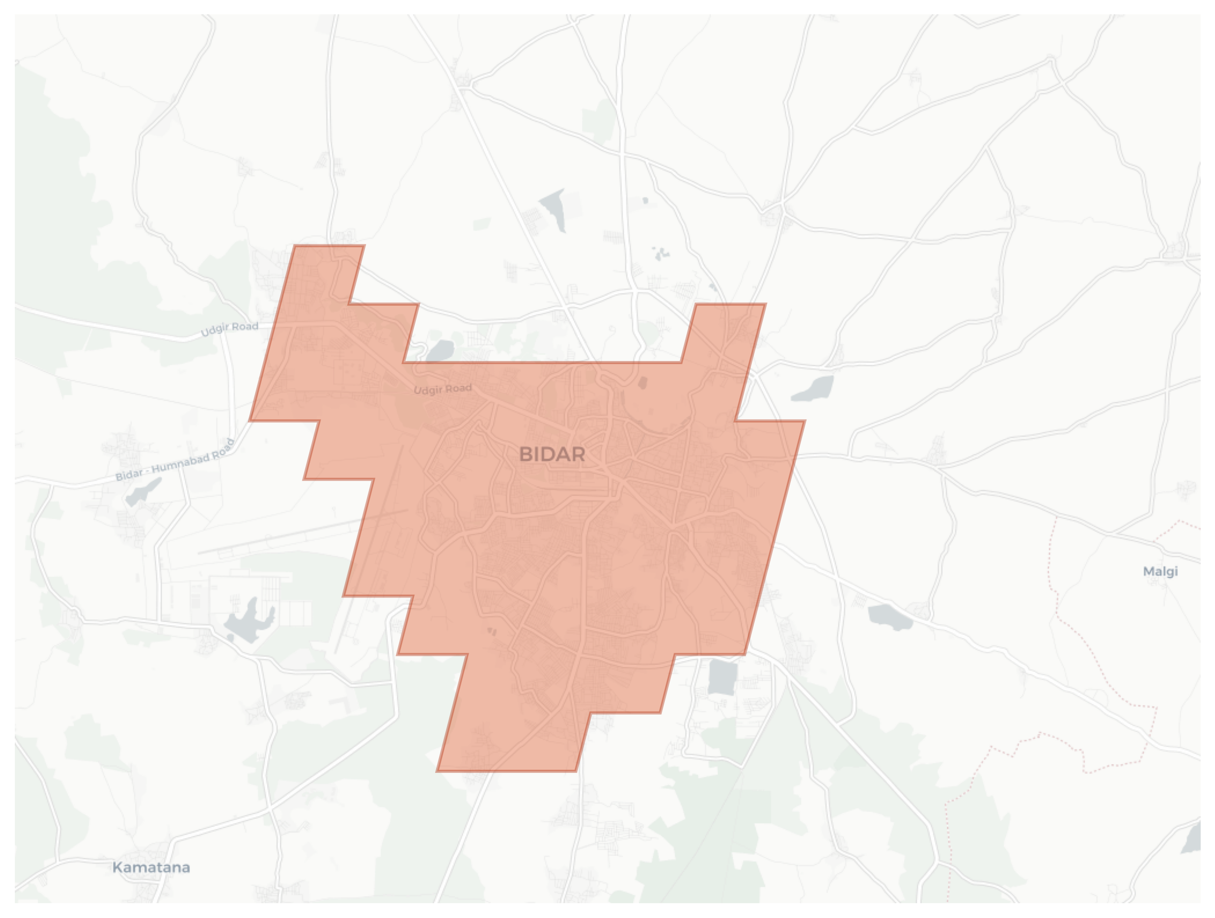 Bidar geographic map