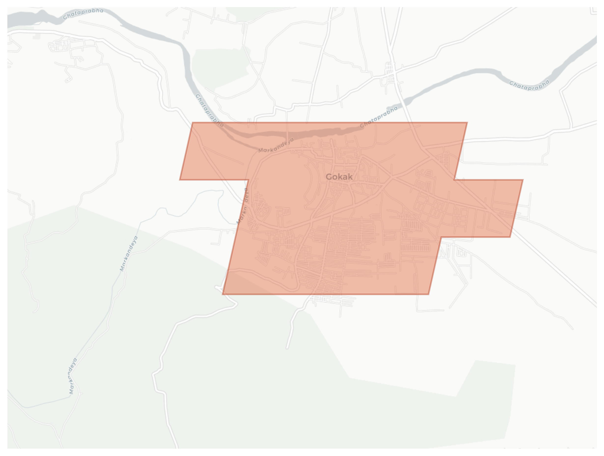 Gokak geographic map
