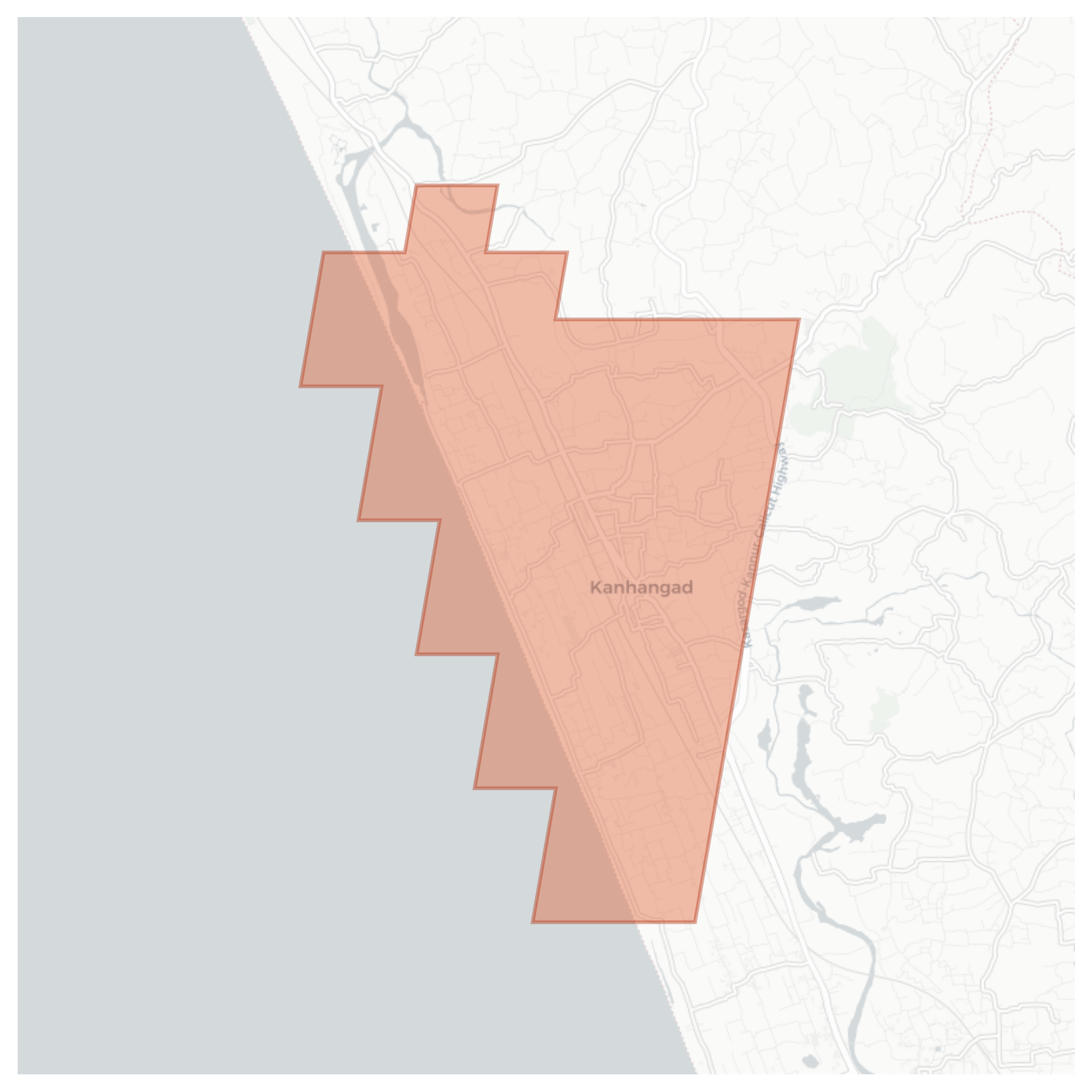 Kanhangad geographic map