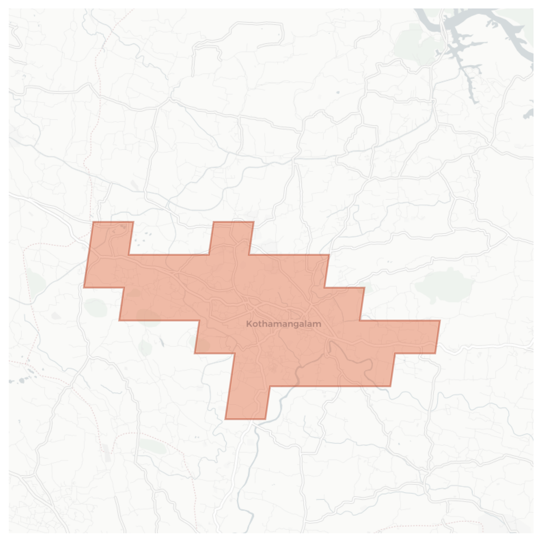 Kothamangalam geographic map