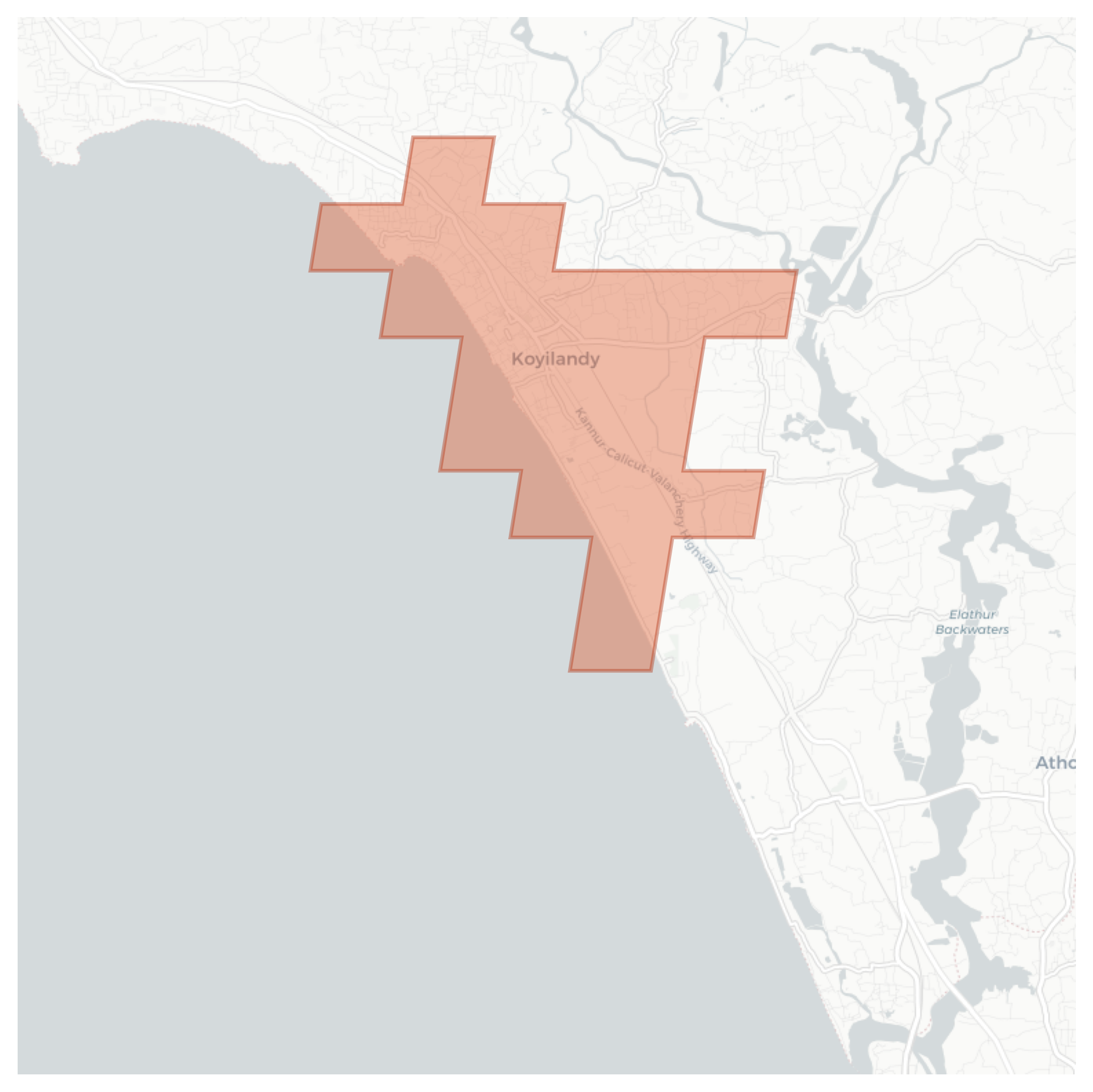 Koyilandy geographic map