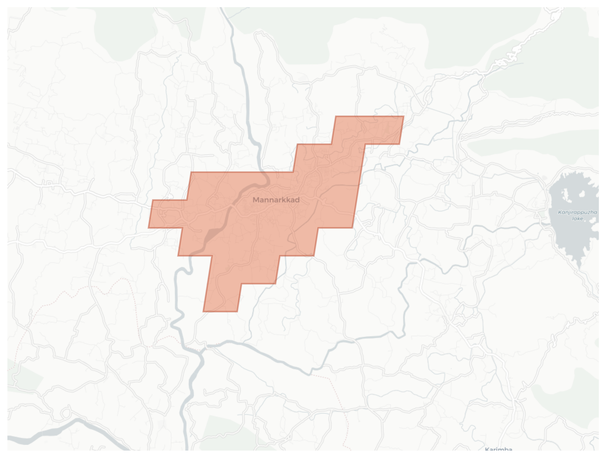 Mannarkkad geographic map