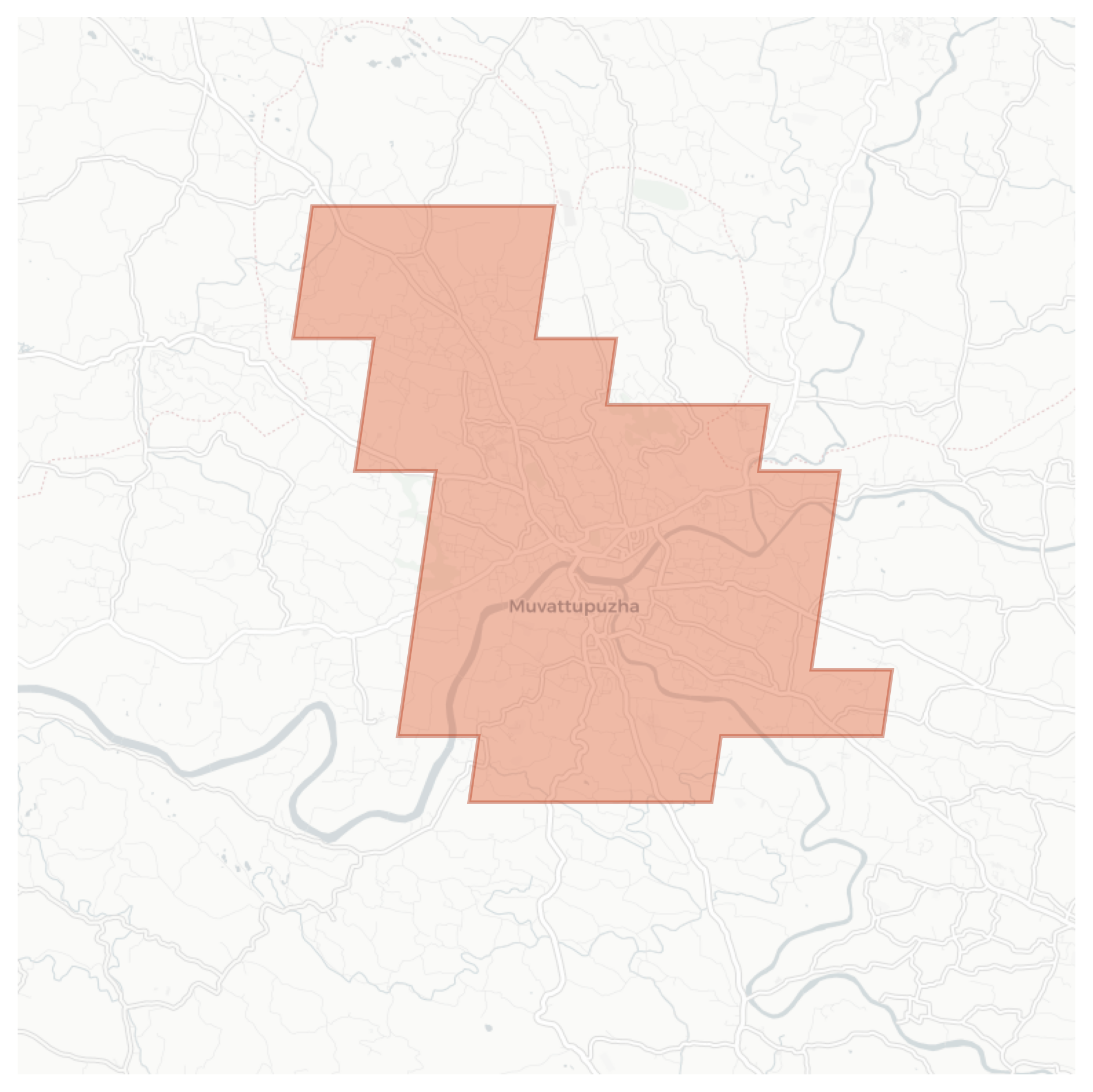 Muvattupuzha geographic map
