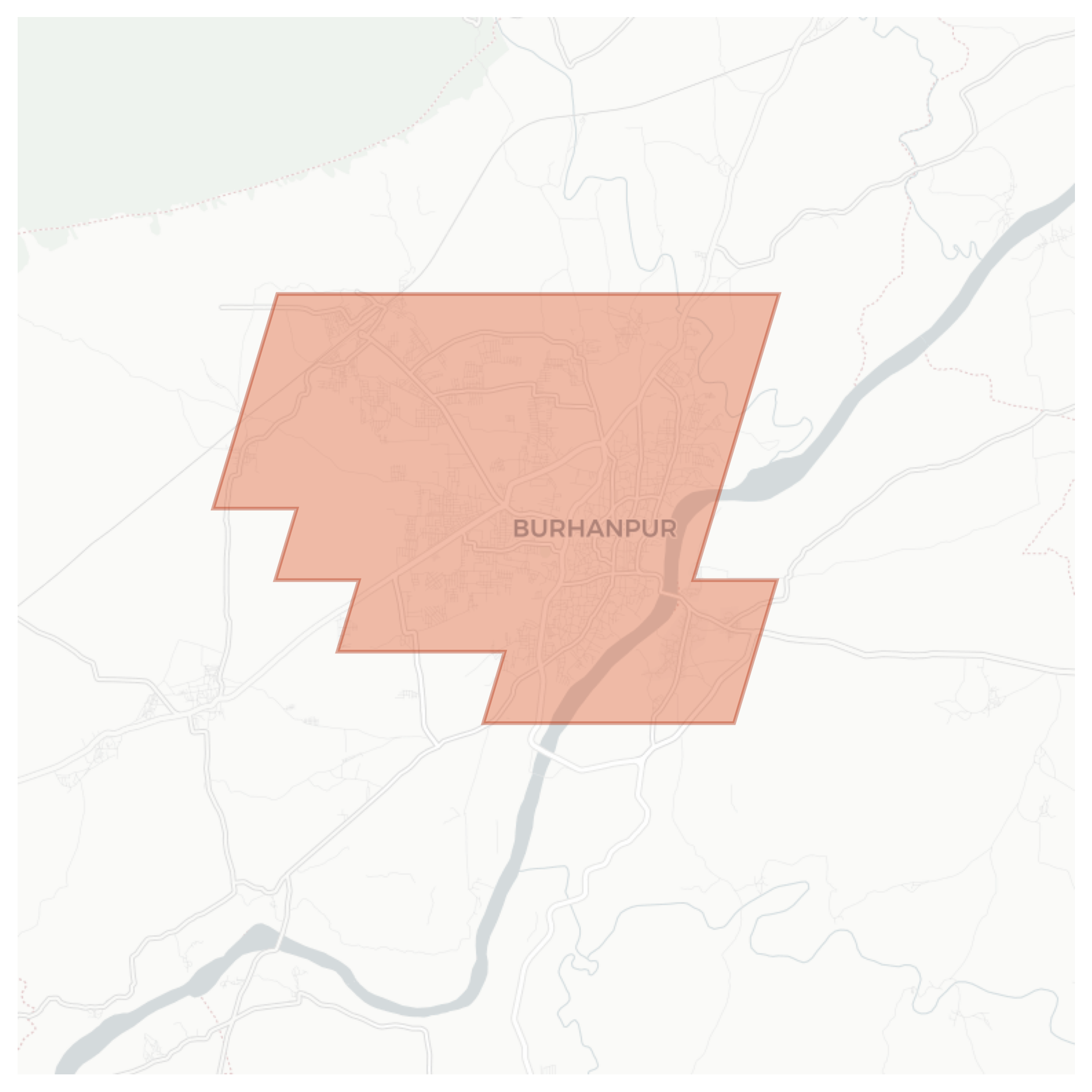 Burhanpur geographic map