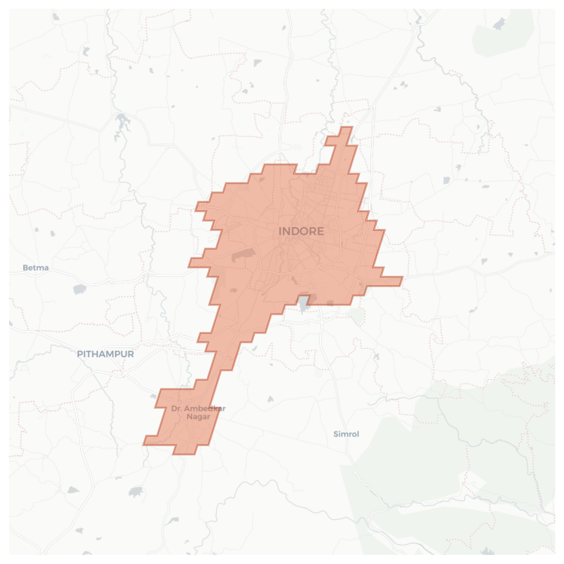 Indore geographic map