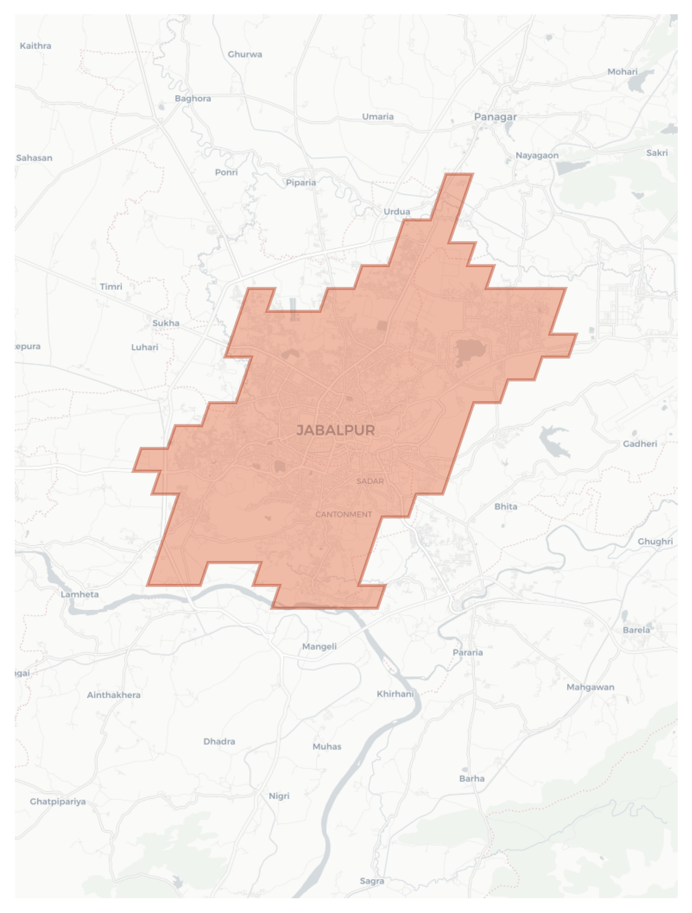 Jabalpur geographic map