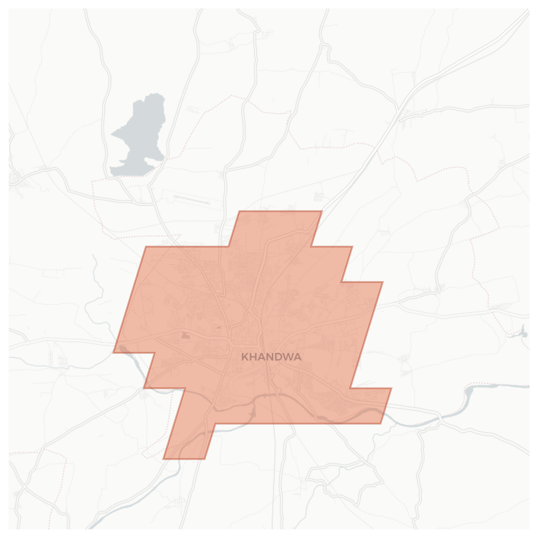 Khandwa geographic map