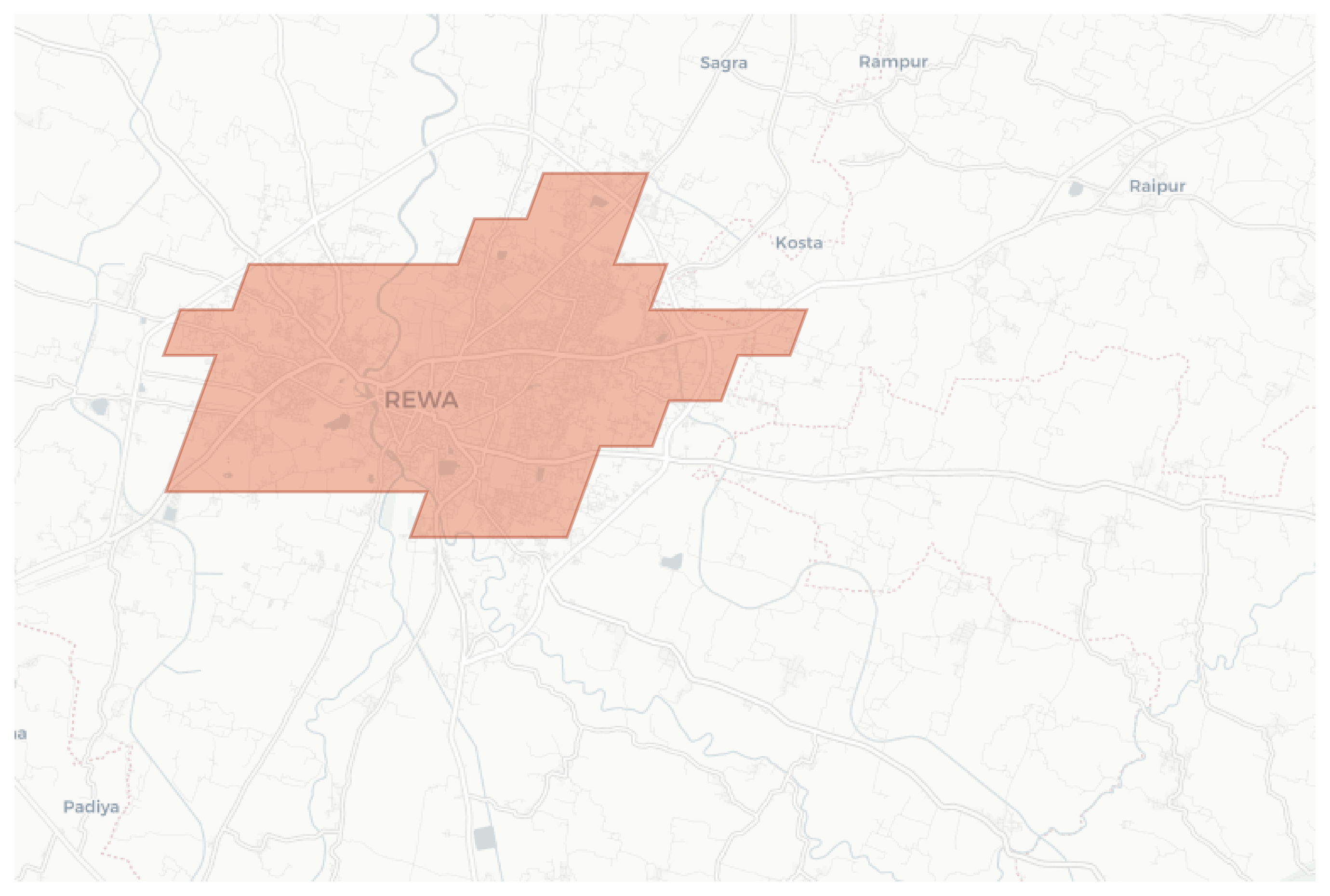 Rewa geographic map