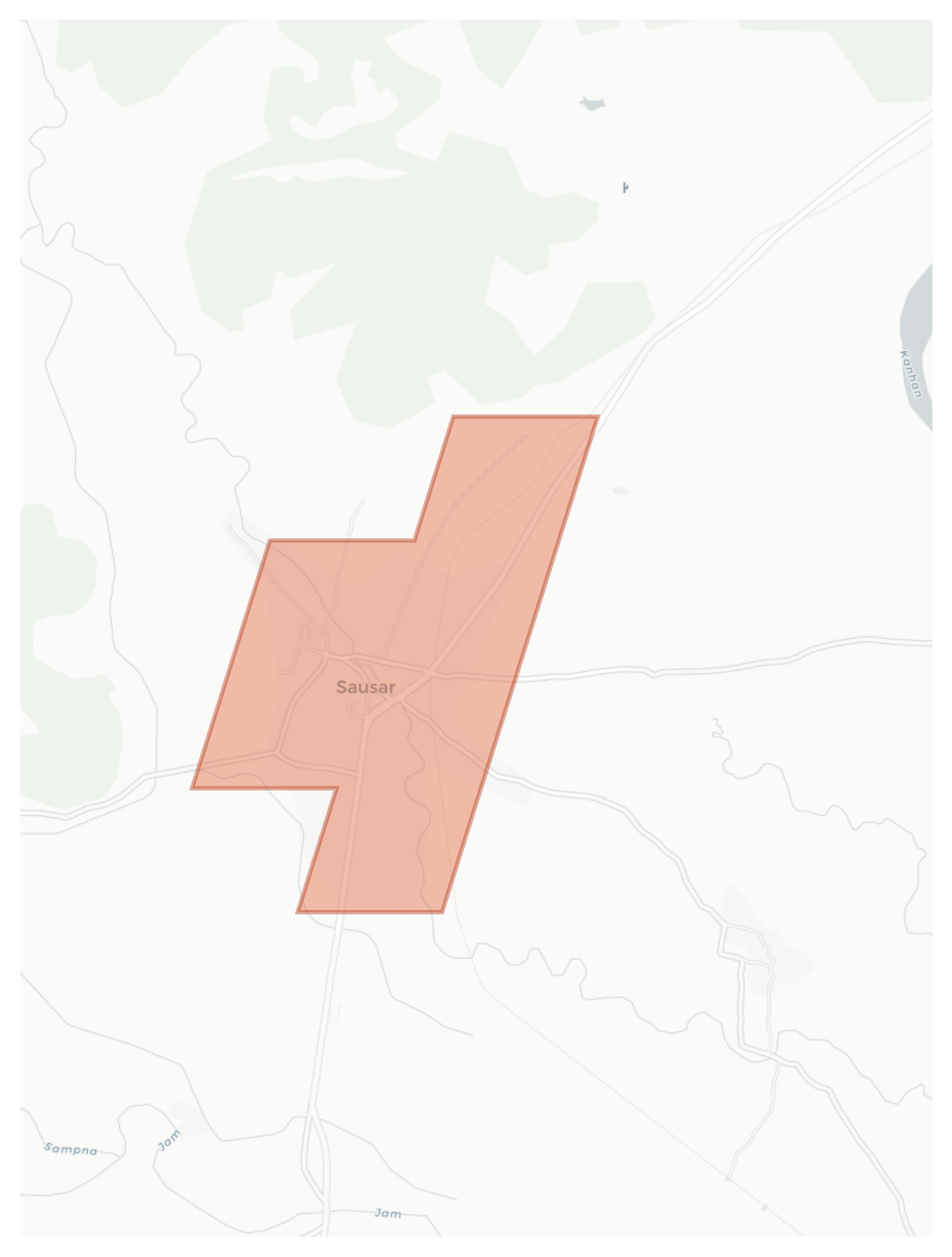 Sausar geographic map