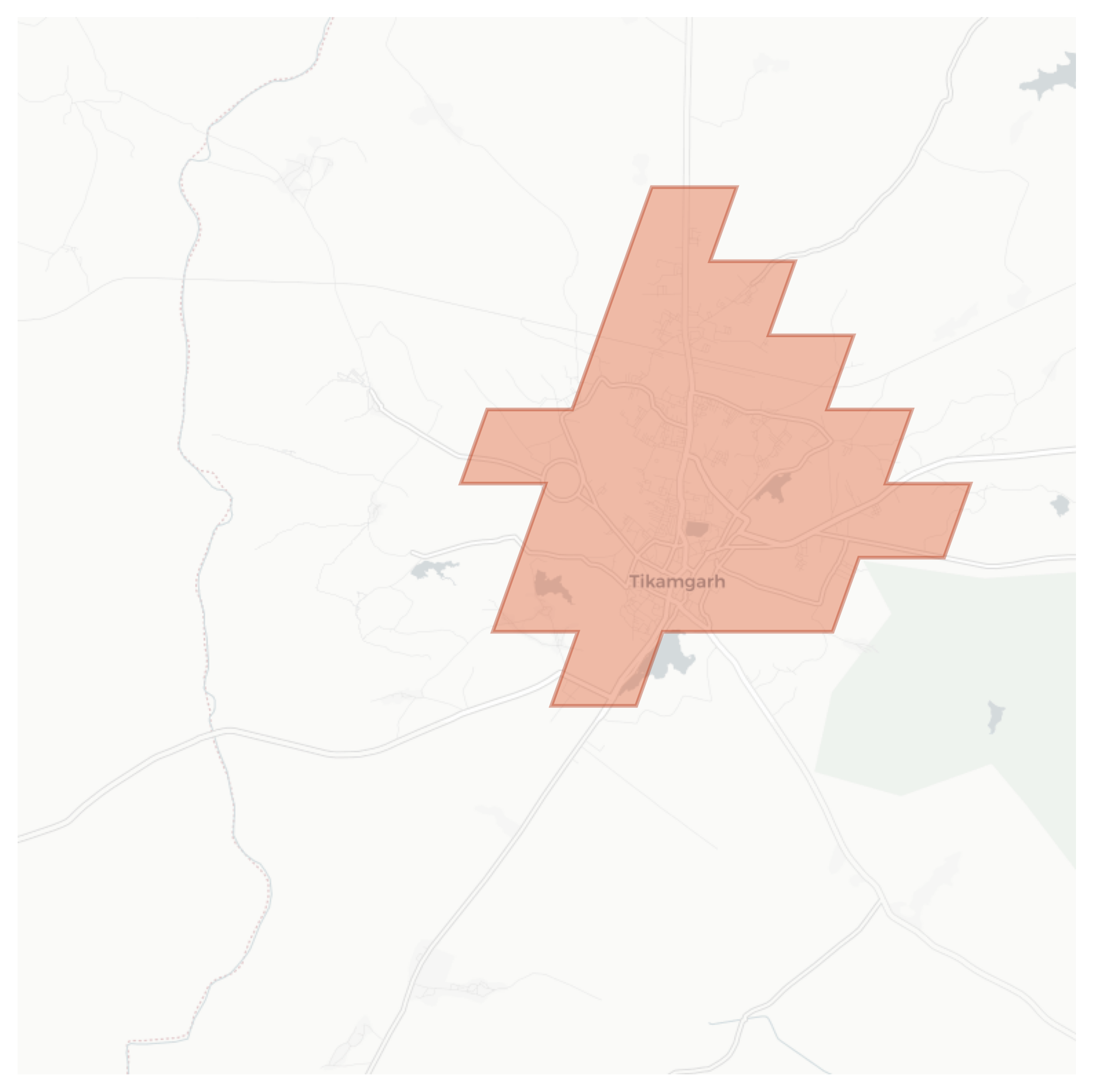 Tikamgarh geographic map