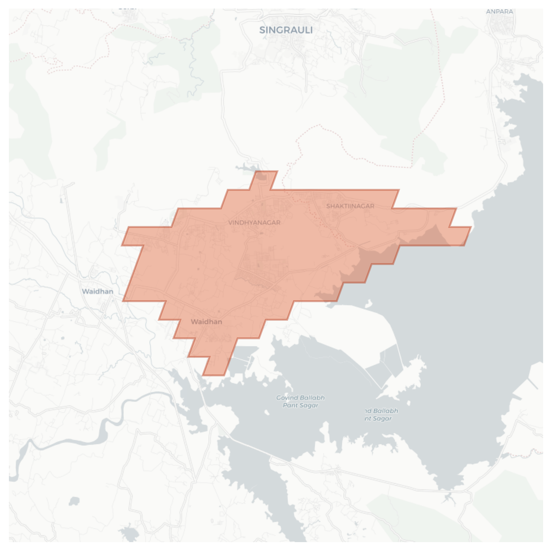 Waidhan geographic map