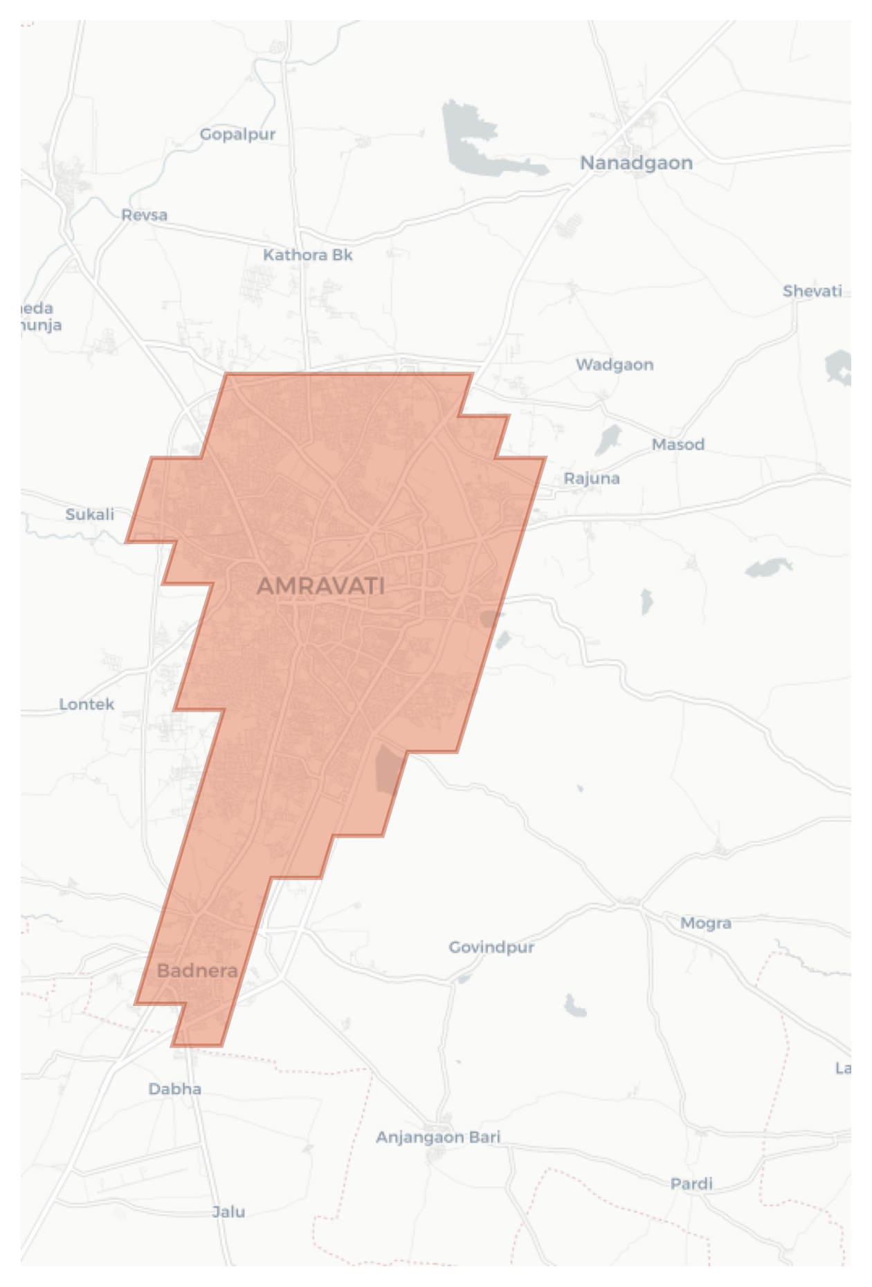 Amravati geographic map