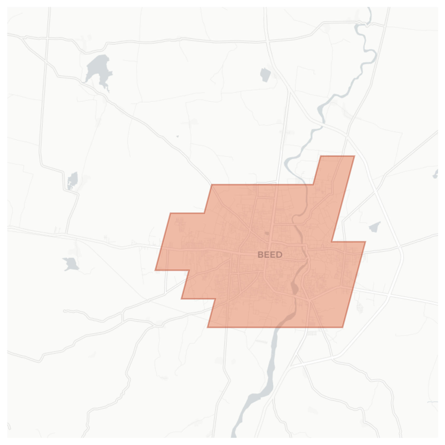 Beed geographic map