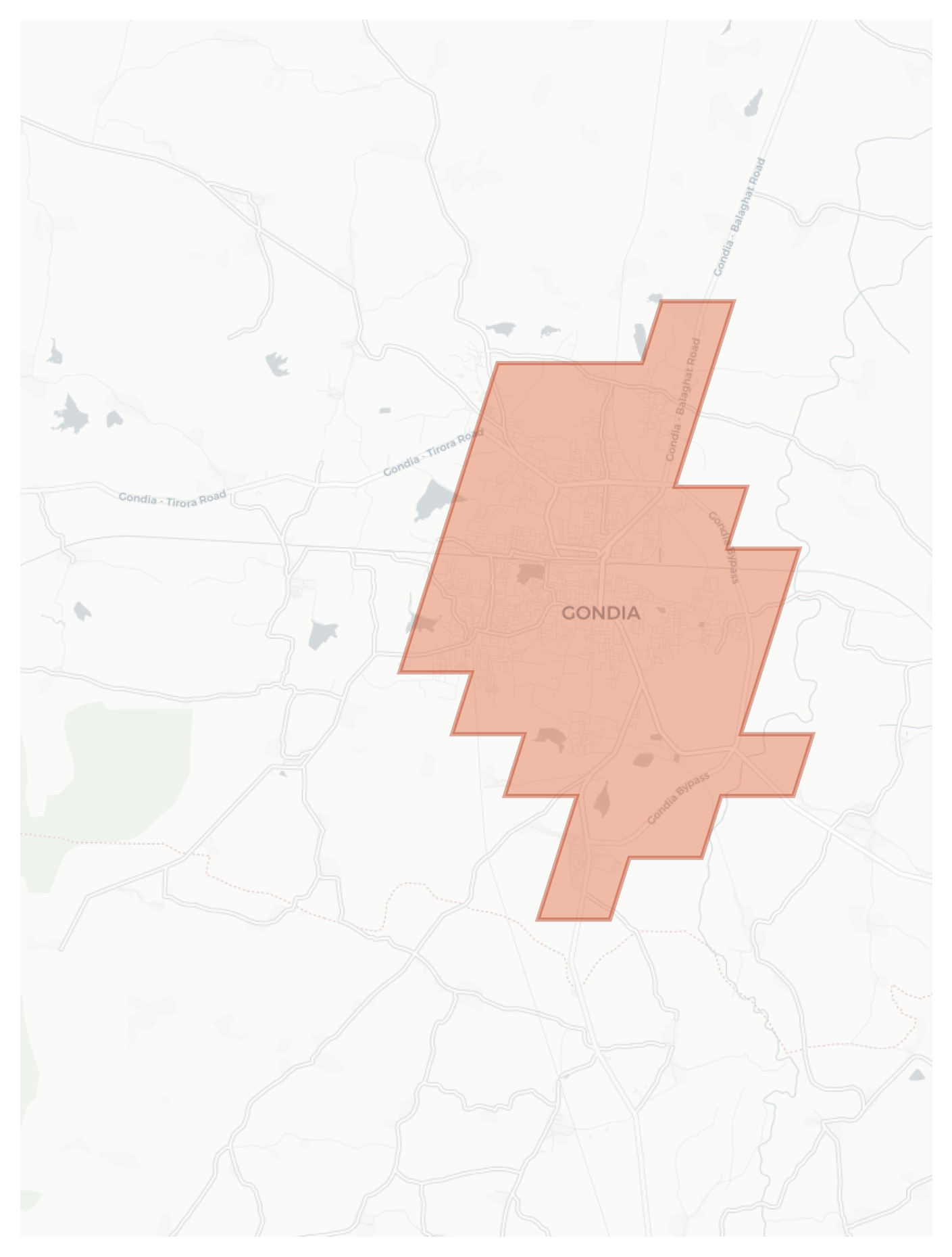 Gondia geographic map
